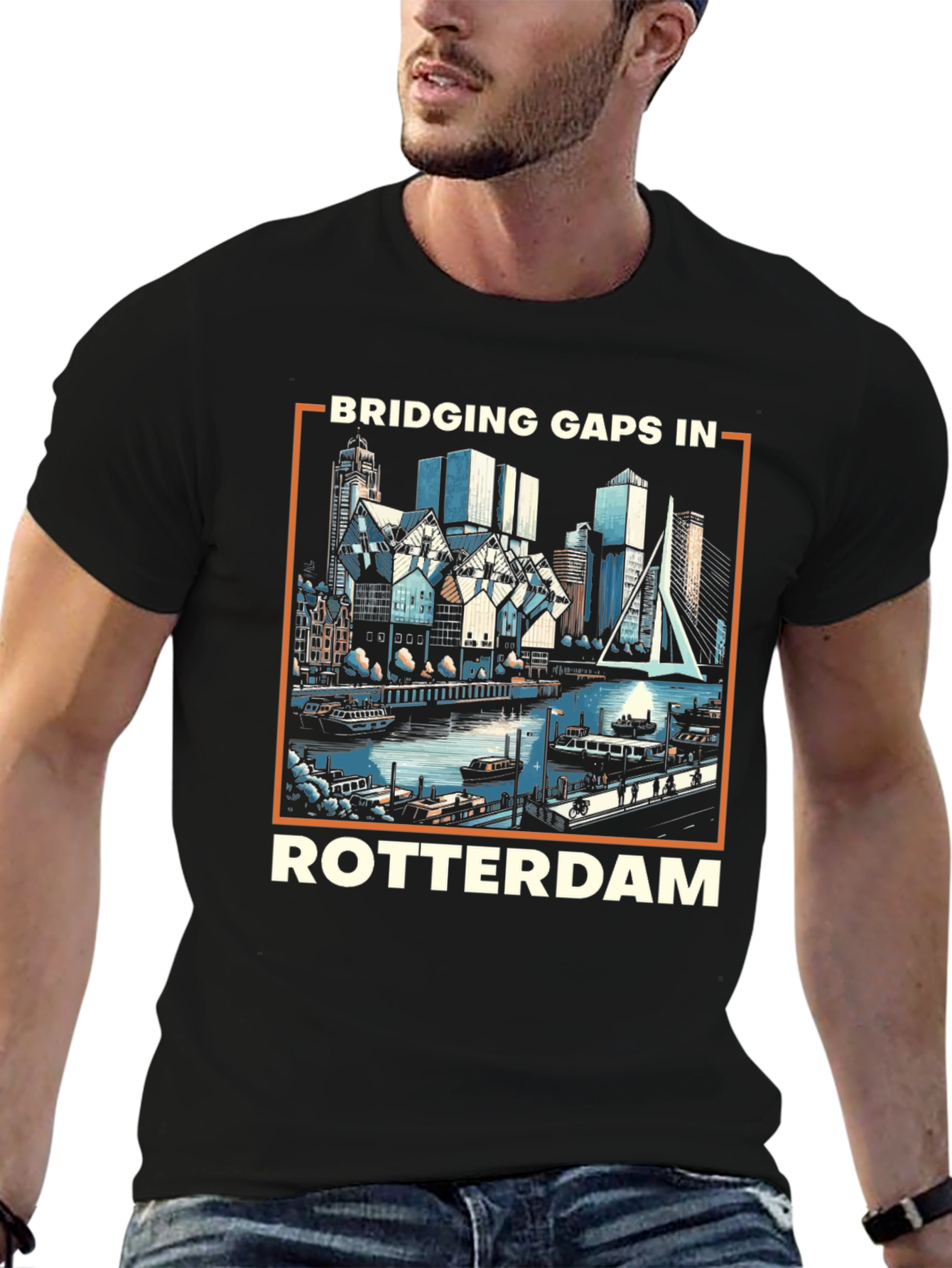 Rotterdam Skyline Graphic Tee