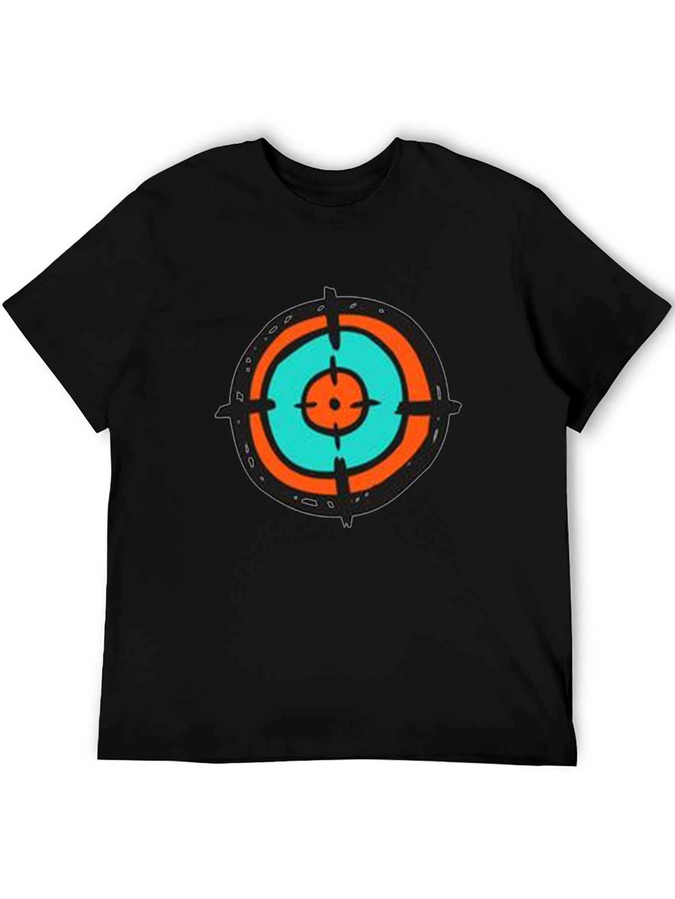 Target Tee - Abstract Graphic Print Crew Neck T-Shirt