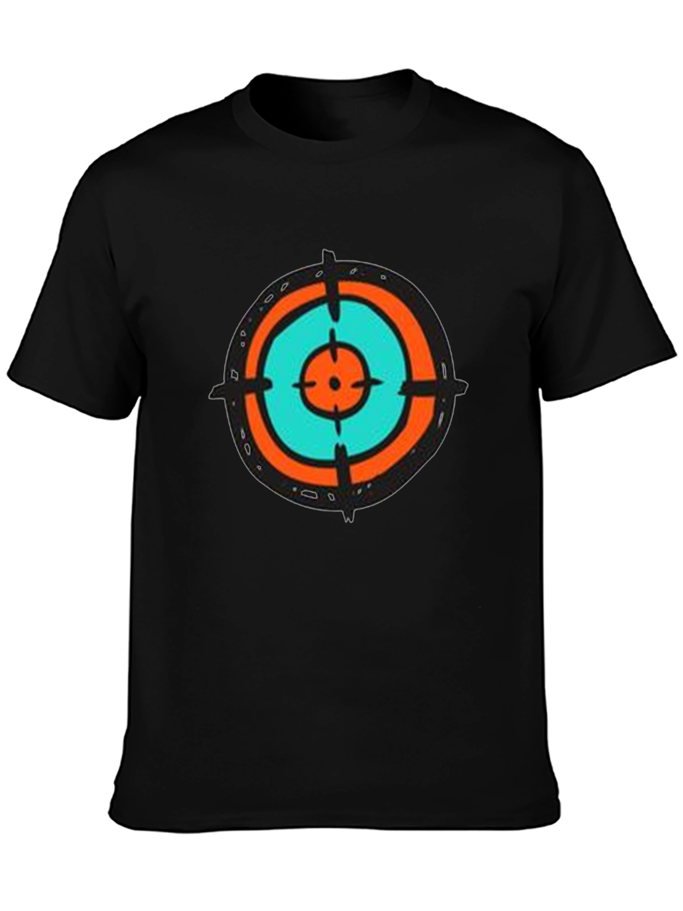 Target Tee - Abstract Graphic Print Crew Neck T-Shirt