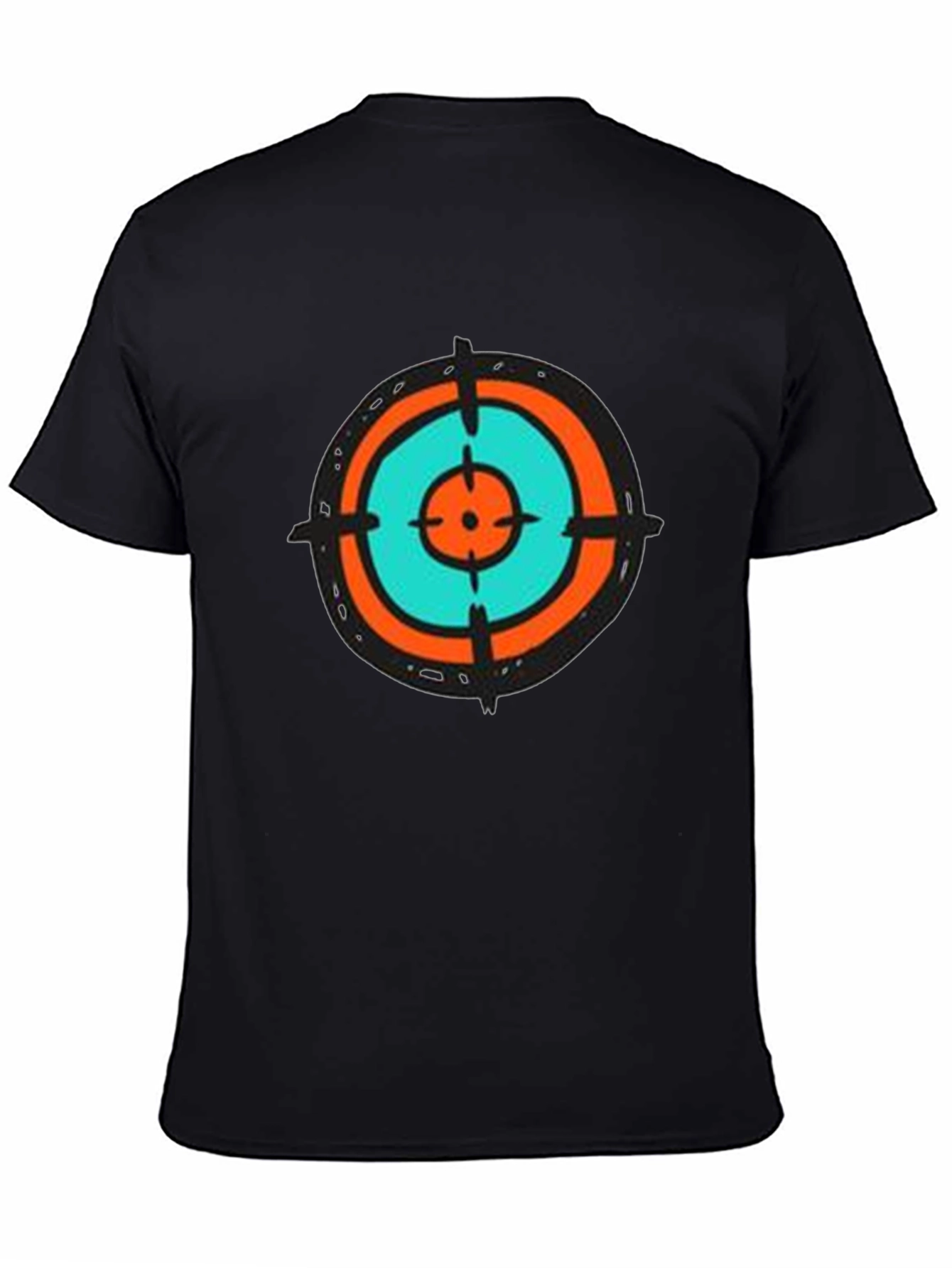 Target Tee - Abstract Graphic Print Crew Neck T-Shirt