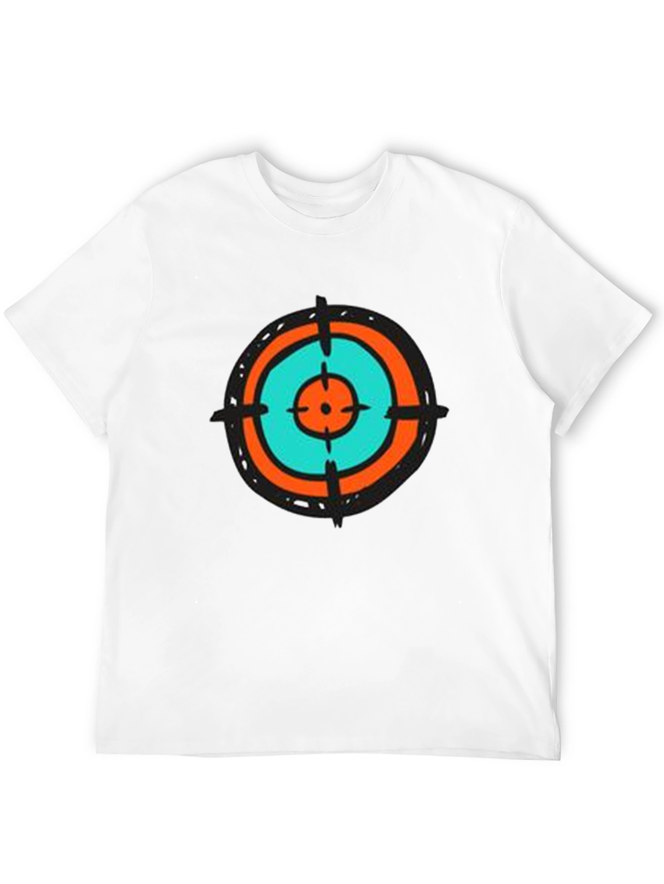 Target Tee - Abstract Graphic Print Crew Neck T-Shirt
