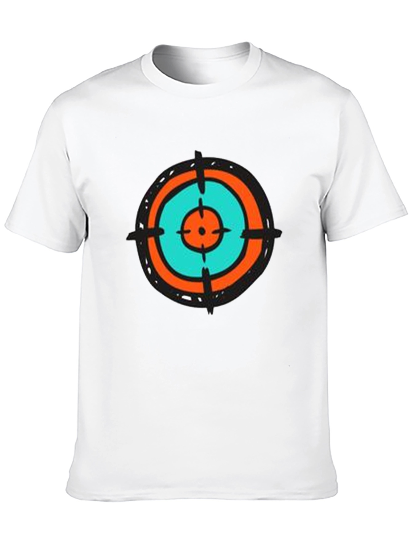 Target Tee - Abstract Graphic Print Crew Neck T-Shirt