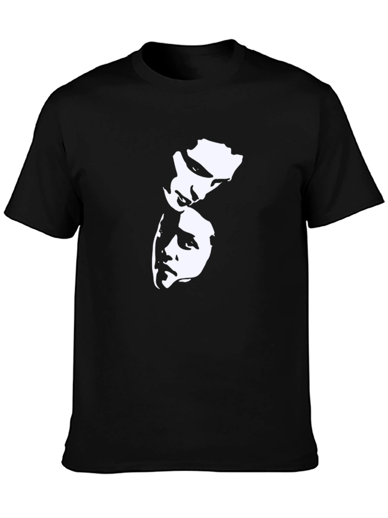 Black Graphic Tee - Dual Face Design