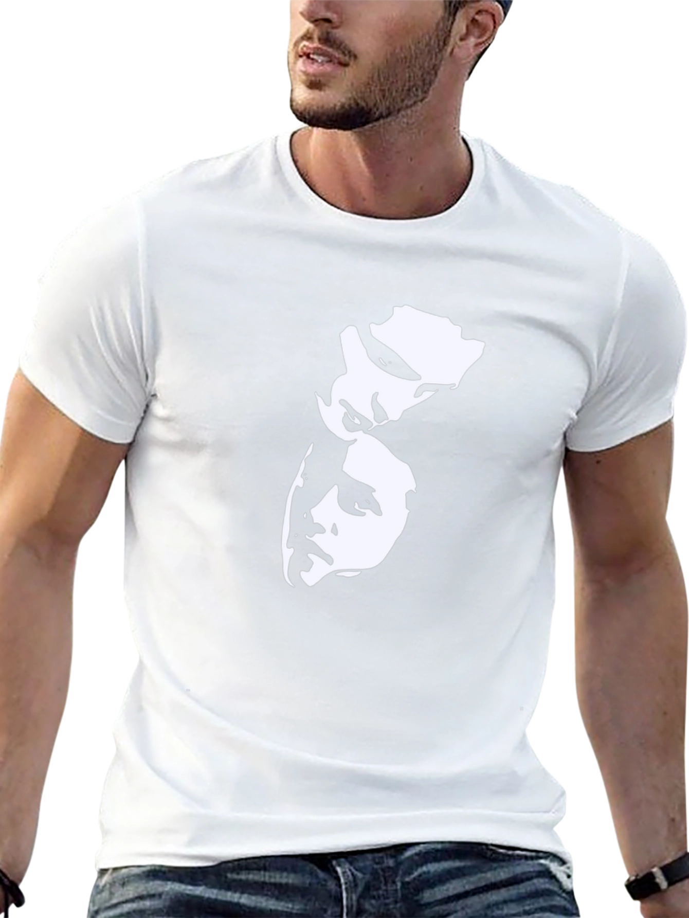 Black Graphic Tee - Dual Face Design