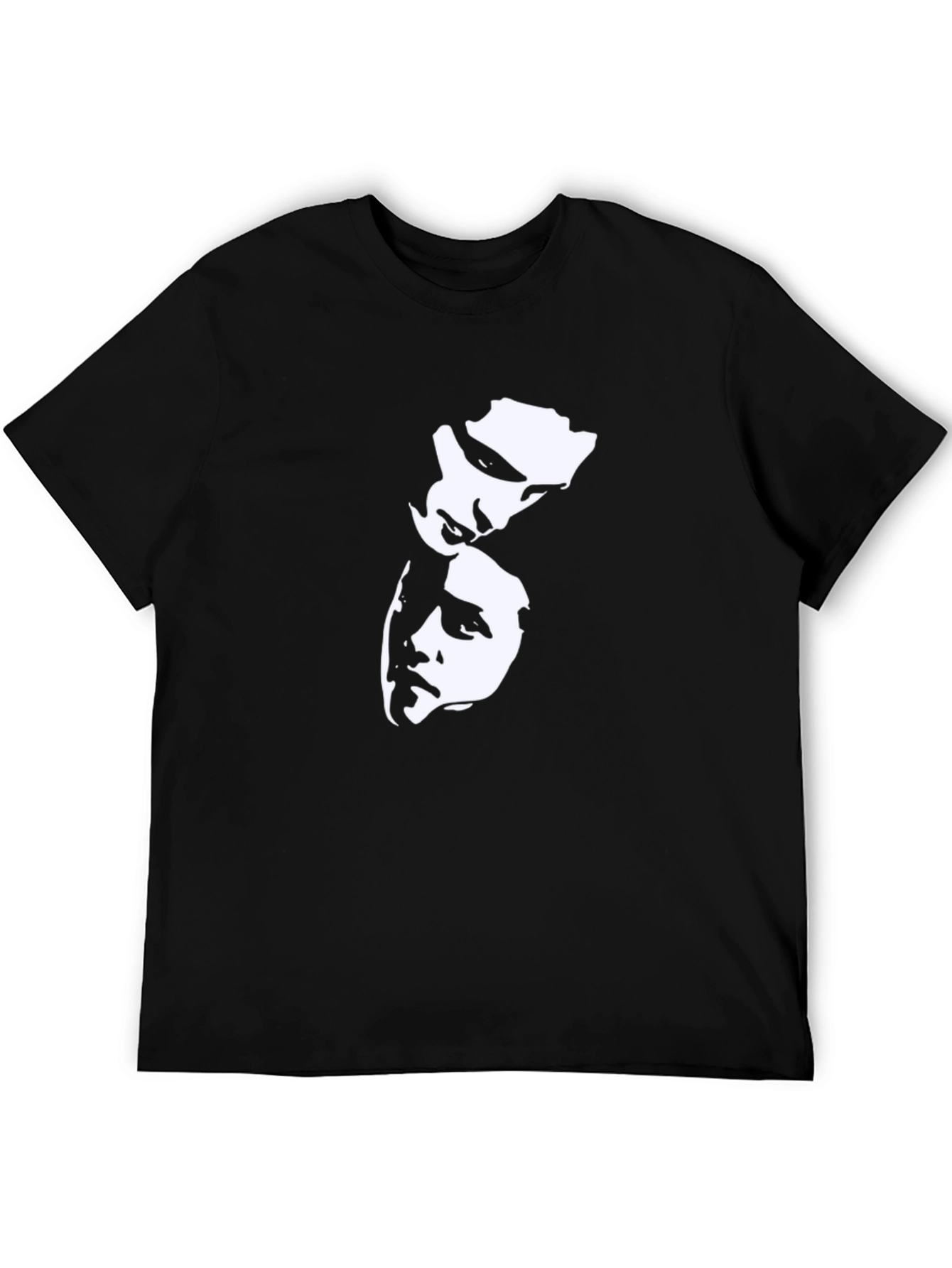 Black Graphic Tee - Dual Face Design