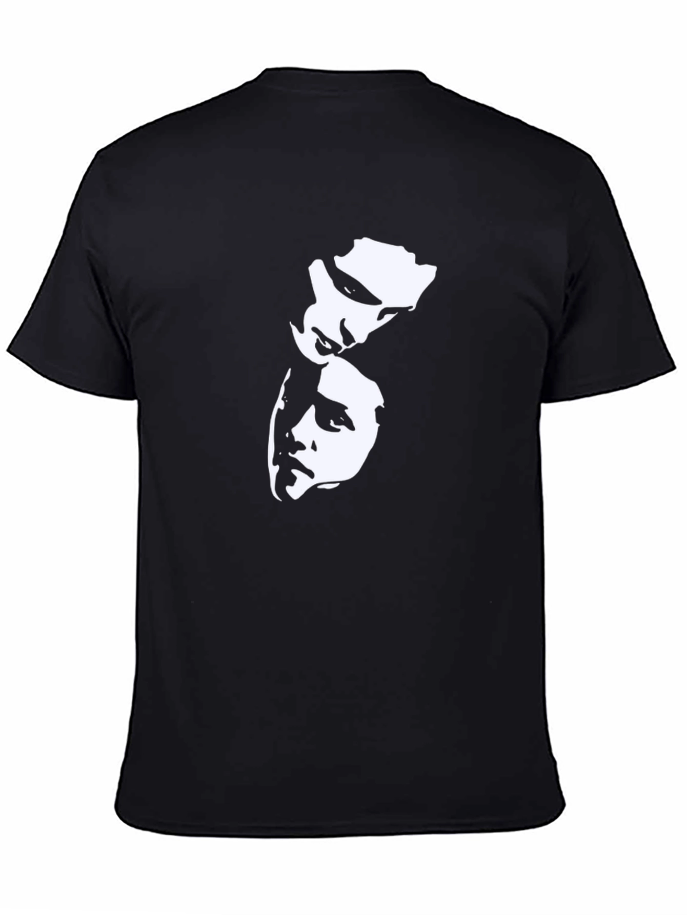 Black Graphic Tee - Dual Face Design