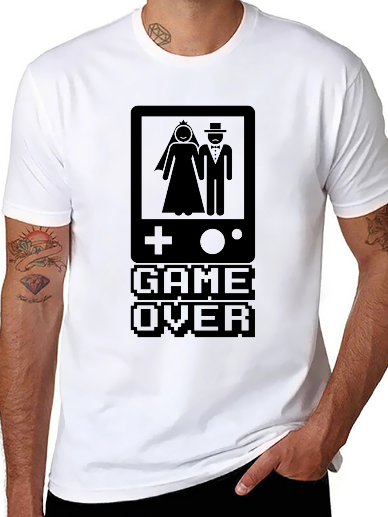 Game Over Wedding T-Shirt - Gamer Couple Tee