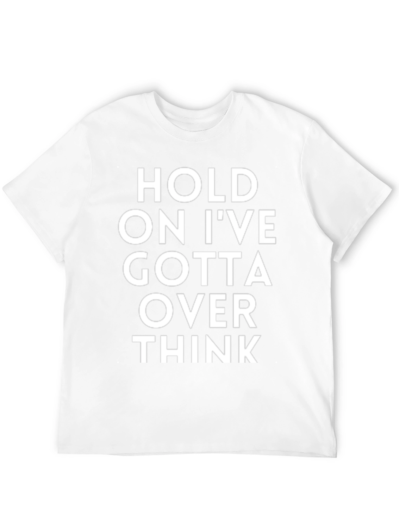 Over Thinker Black Cotton T-Shirt