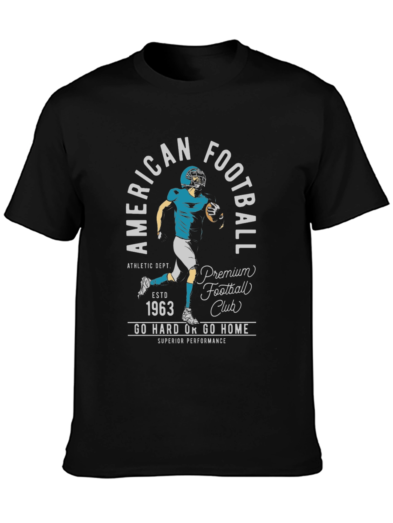 American Football Club Black Graphic T-Shirt