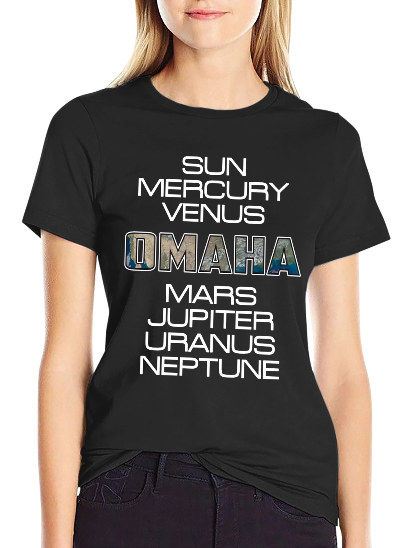 Omaha Planets T-Shirt - Unisex Space Tee