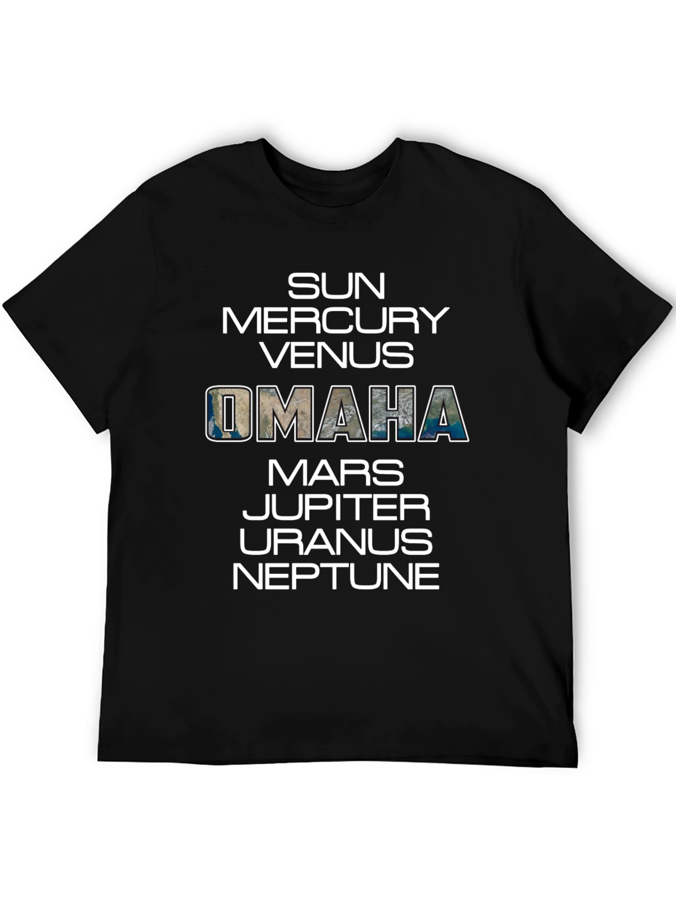 Omaha Planets T-Shirt - Unisex Space Tee