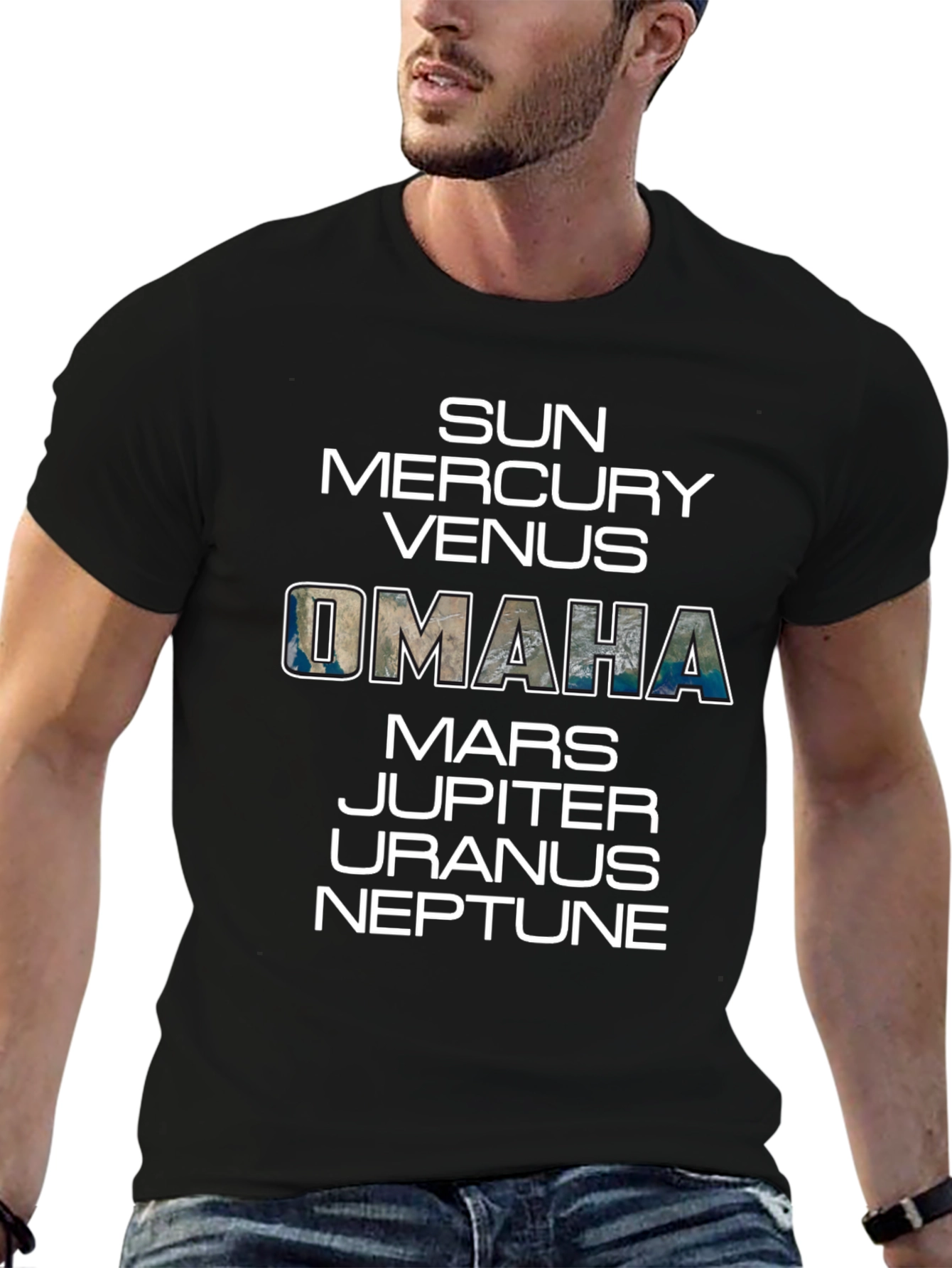 Omaha Planets T-Shirt - Unisex Space Tee
