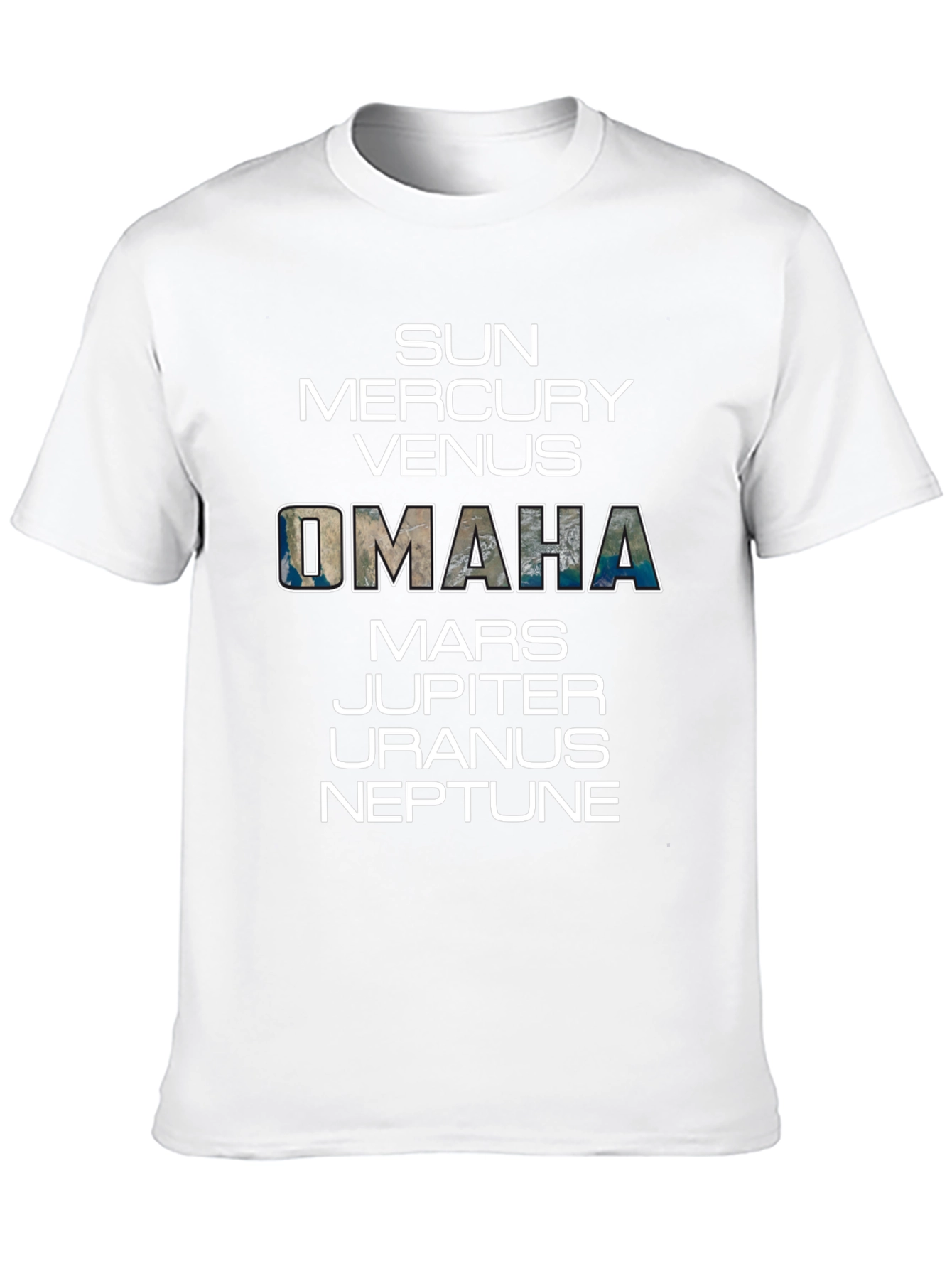 Omaha Planets T-Shirt - Unisex Space Tee