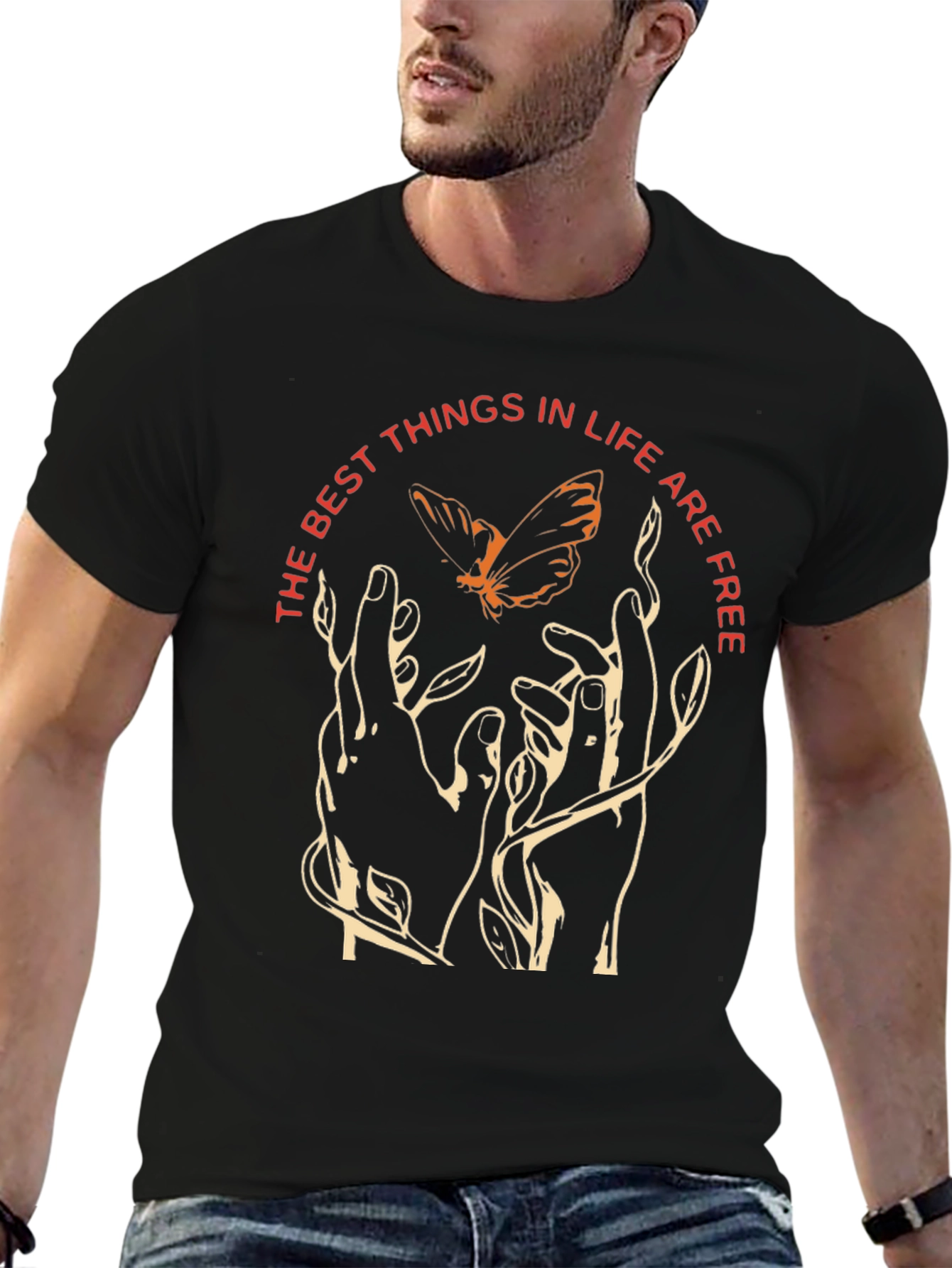 Best Things in Life T-Shirt - Butterfly Design