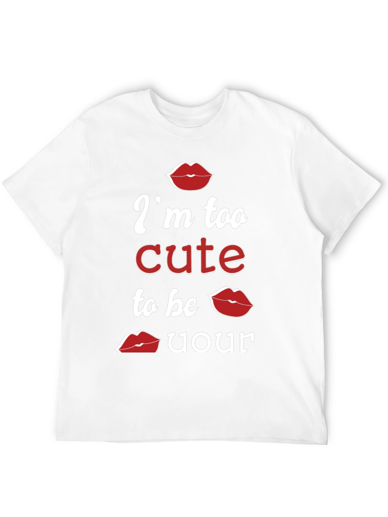 Cute Lips Graphic T-Shirt - Im Too Cute