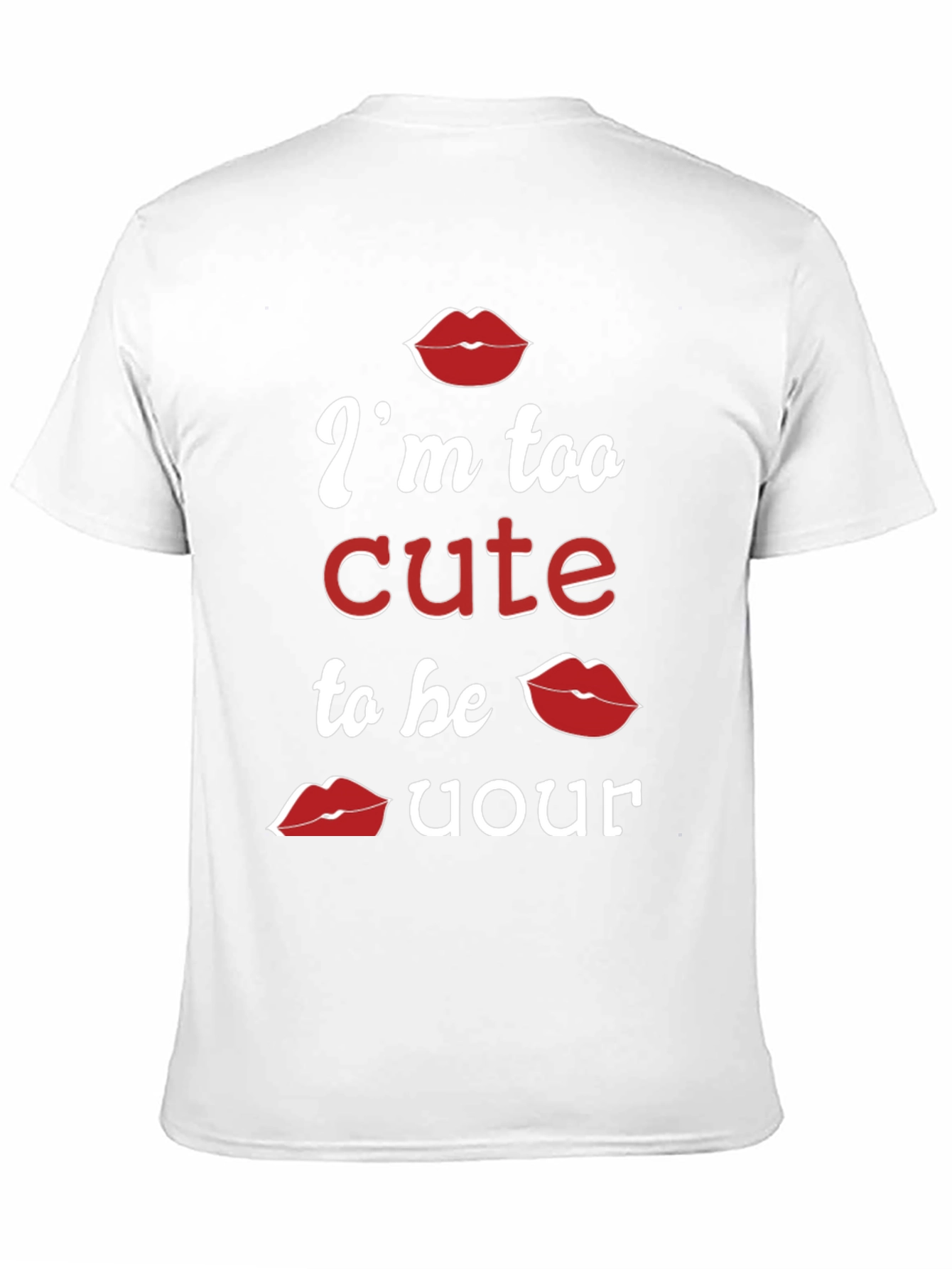 Cute Lips Graphic T-Shirt - Im Too Cute