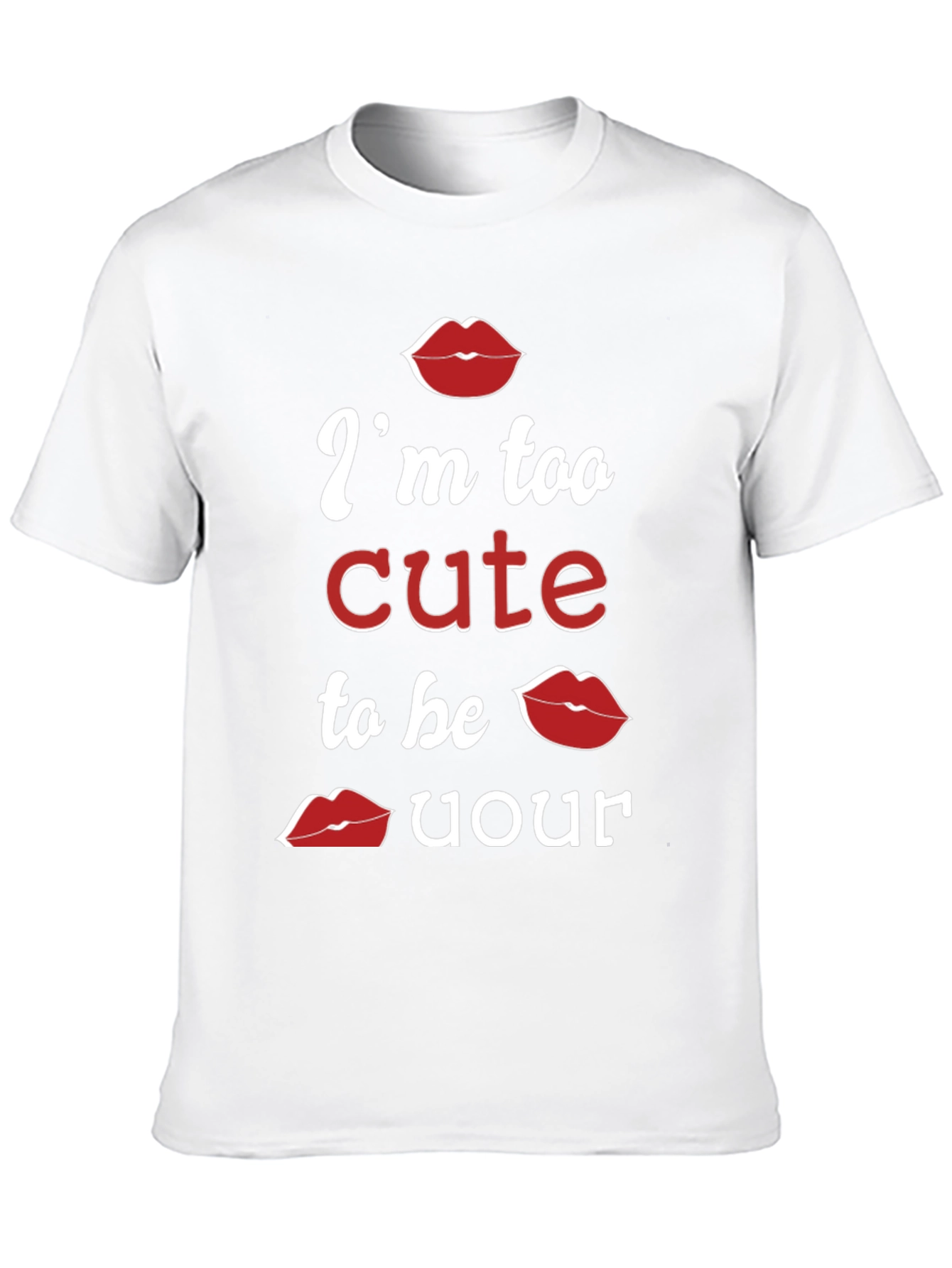 Cute Lips Graphic T-Shirt - Im Too Cute