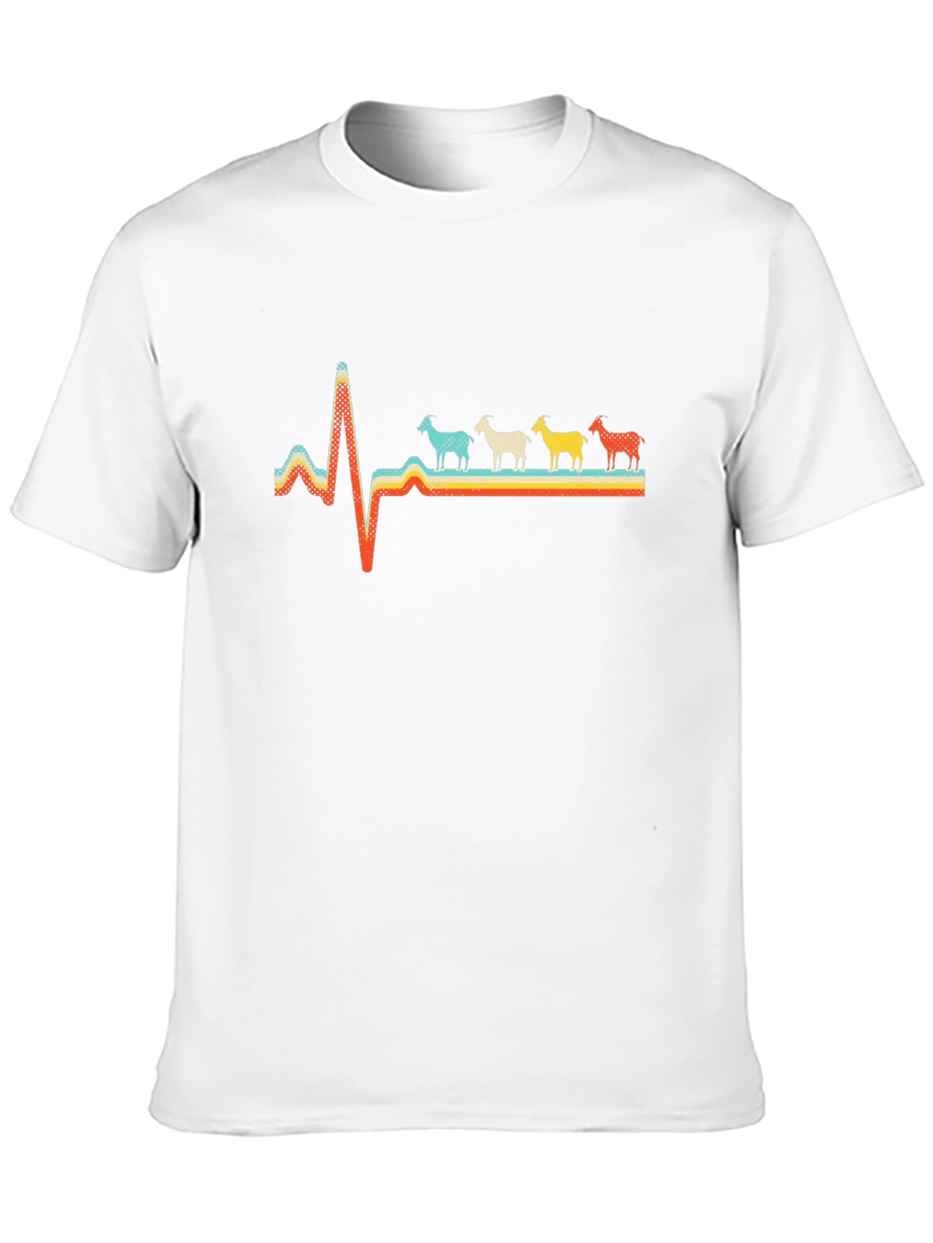 Goat Heartbeat Retro T-Shirt