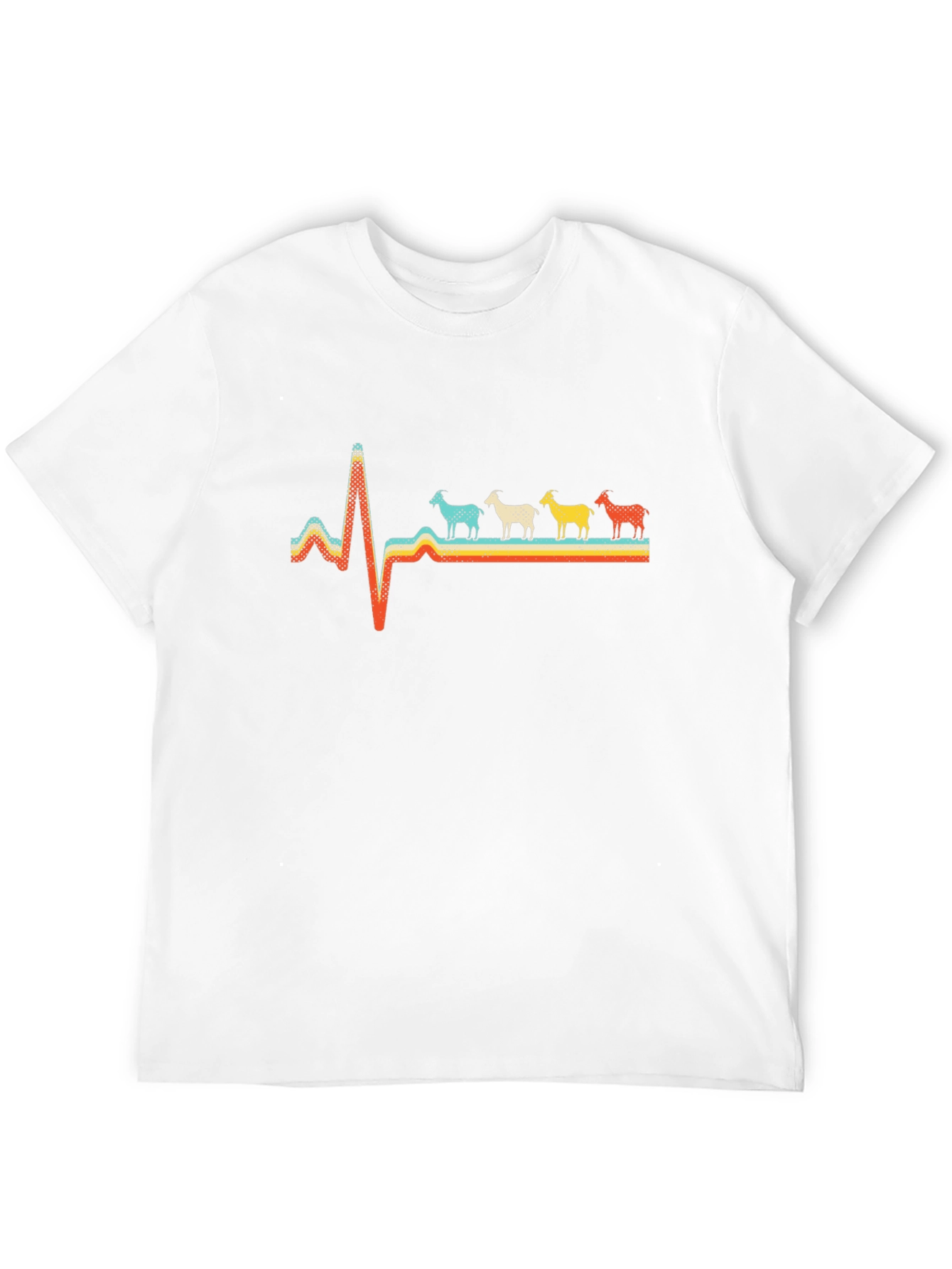 Goat Heartbeat Retro T-Shirt