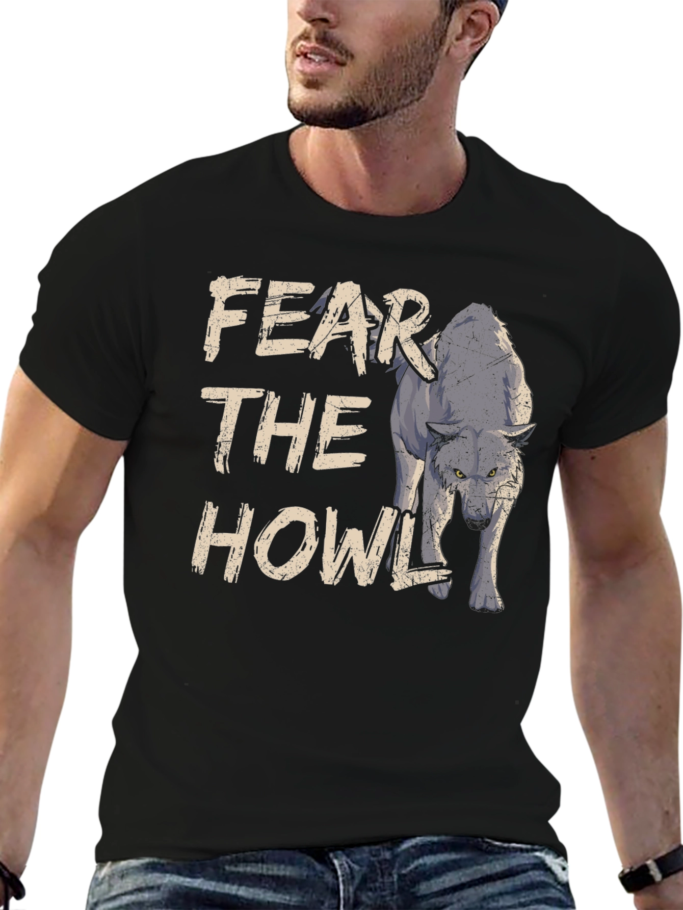 Fear the Howl Graphic Tee - Mens Black T-Shirt