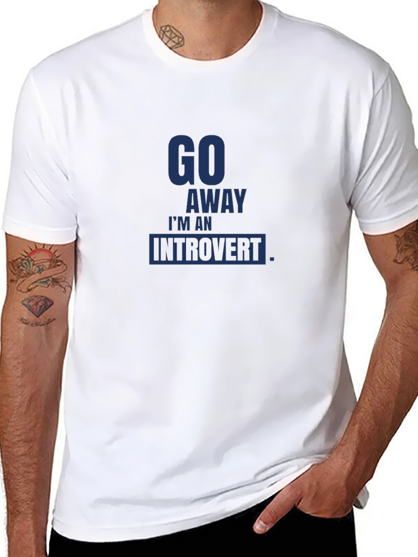 Introvert Statement Tee - Go Away Im An Introvert