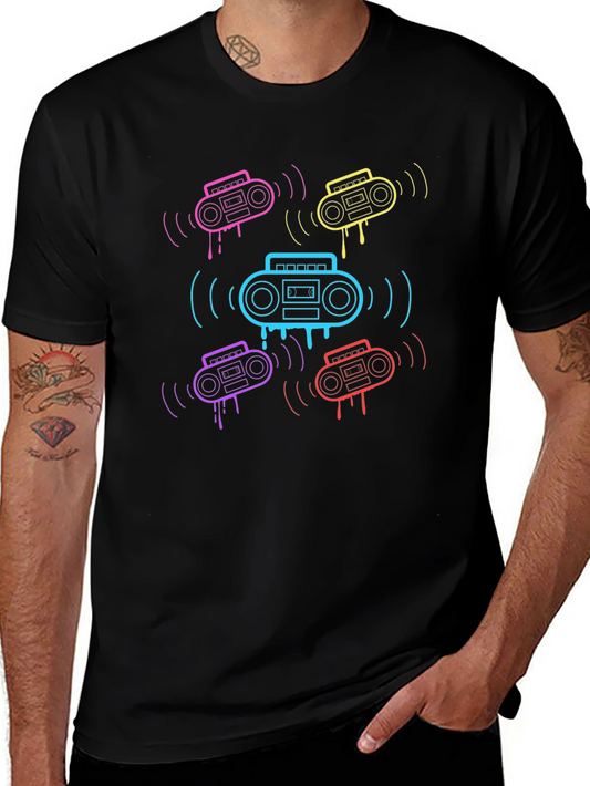 Retro Boombox Graphic T-Shirt