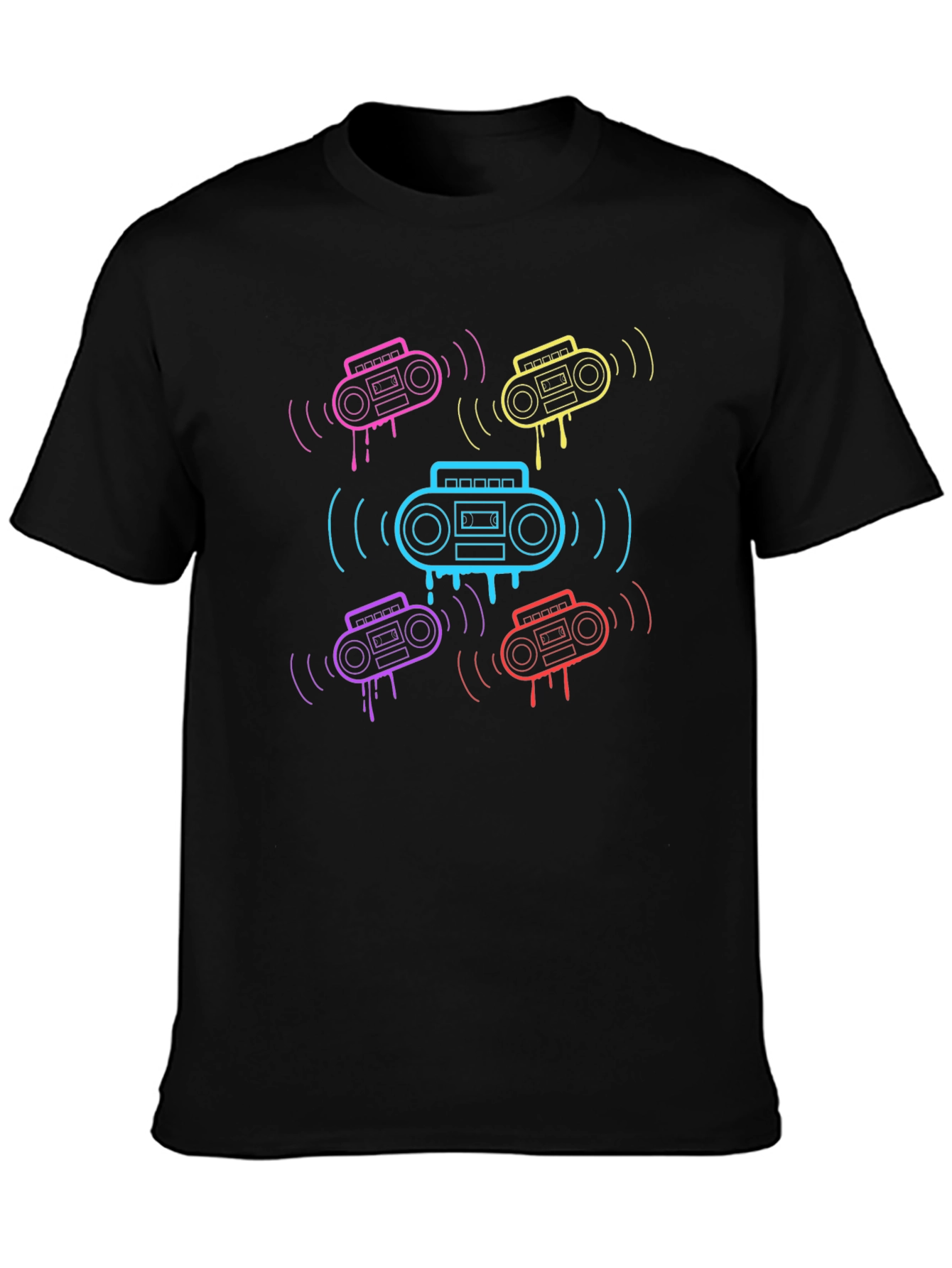 Retro Boombox Graphic T-Shirt