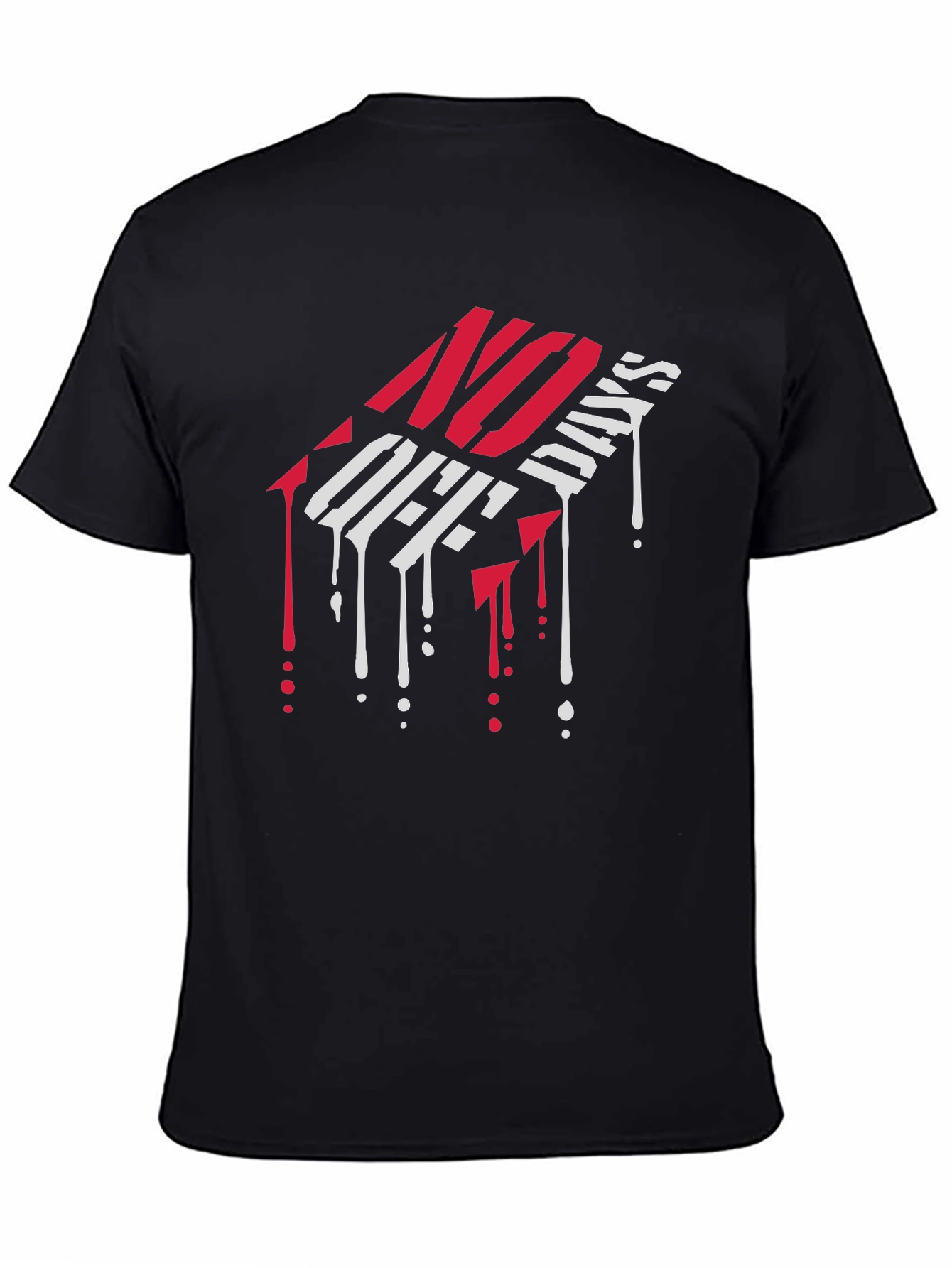 No Off Days Graphic Tee - Black Cotton T-Shirt