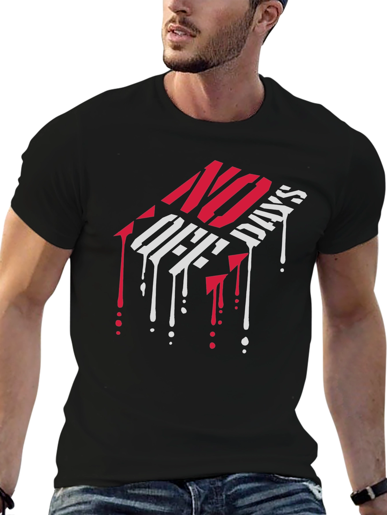 No Off Days Graphic Tee - Black Cotton T-Shirt