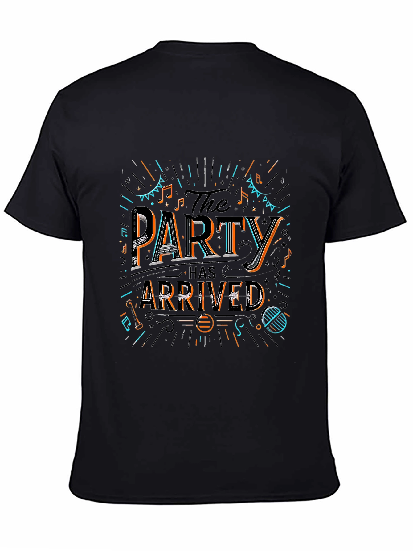 Party Has Arrived Graphic T-Shirt - Black