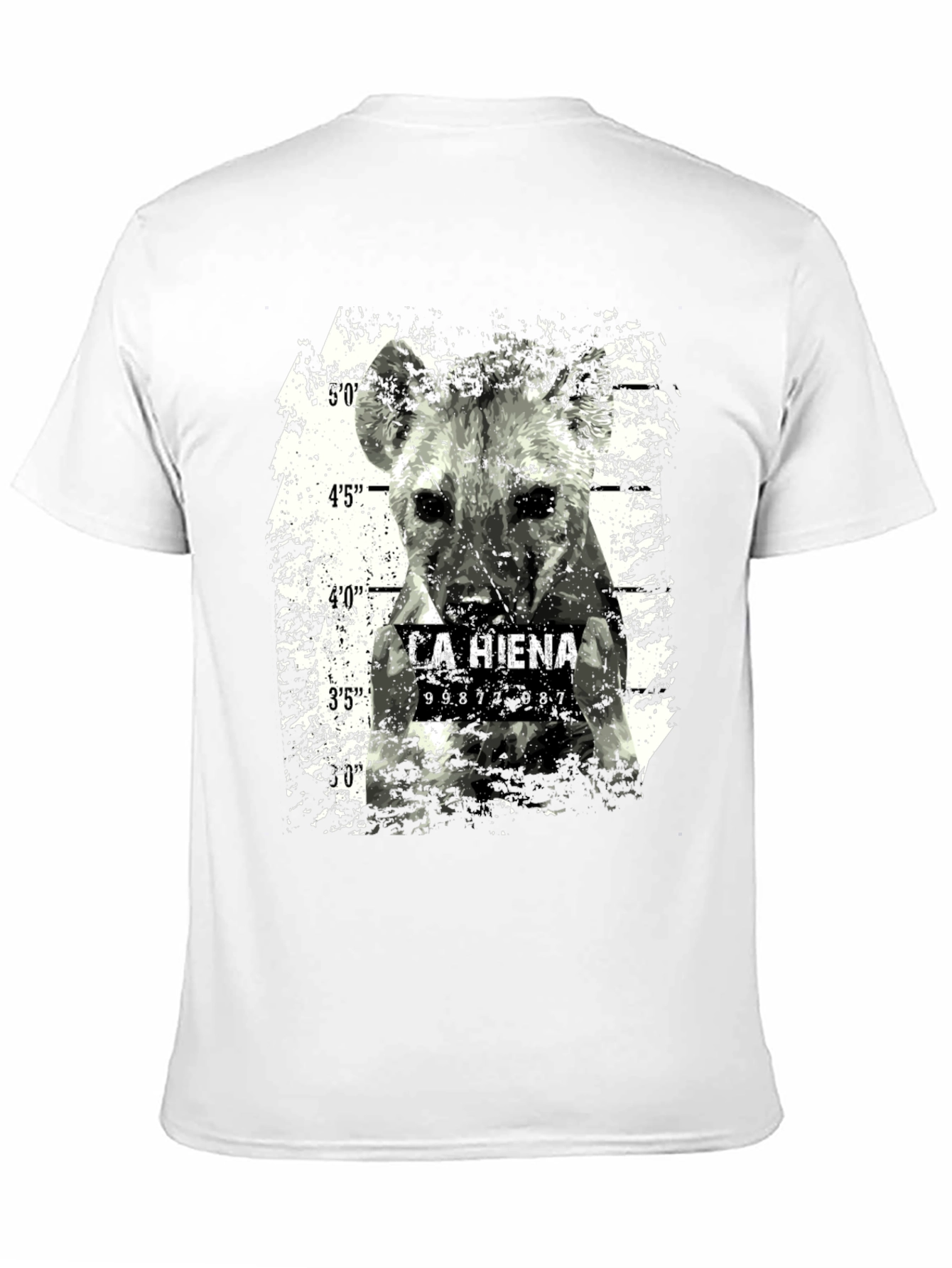 Hyena Mugshot Graphic Tee - Cool Animal Print