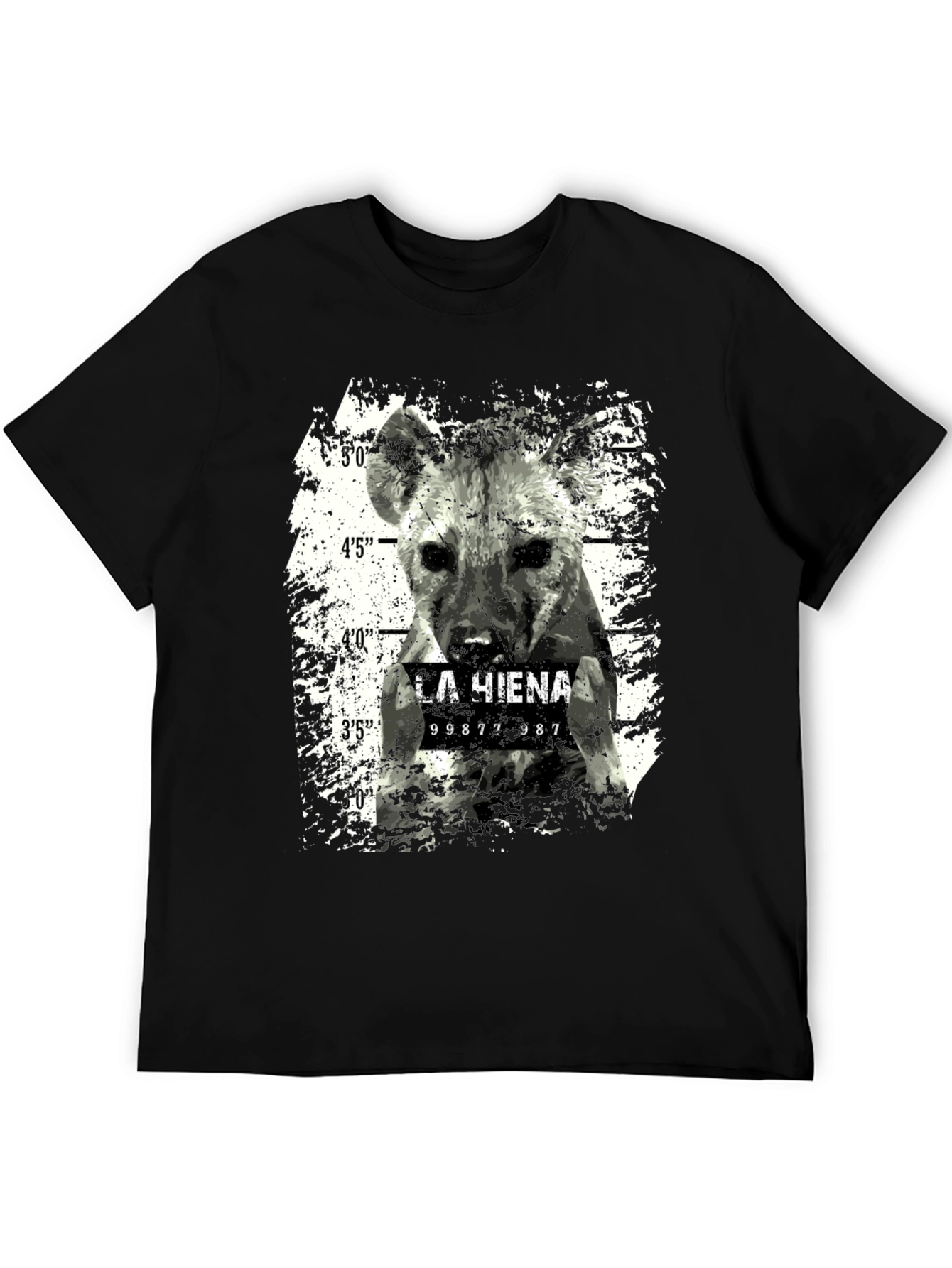 Hyena Mugshot Graphic Tee - Cool Animal Print