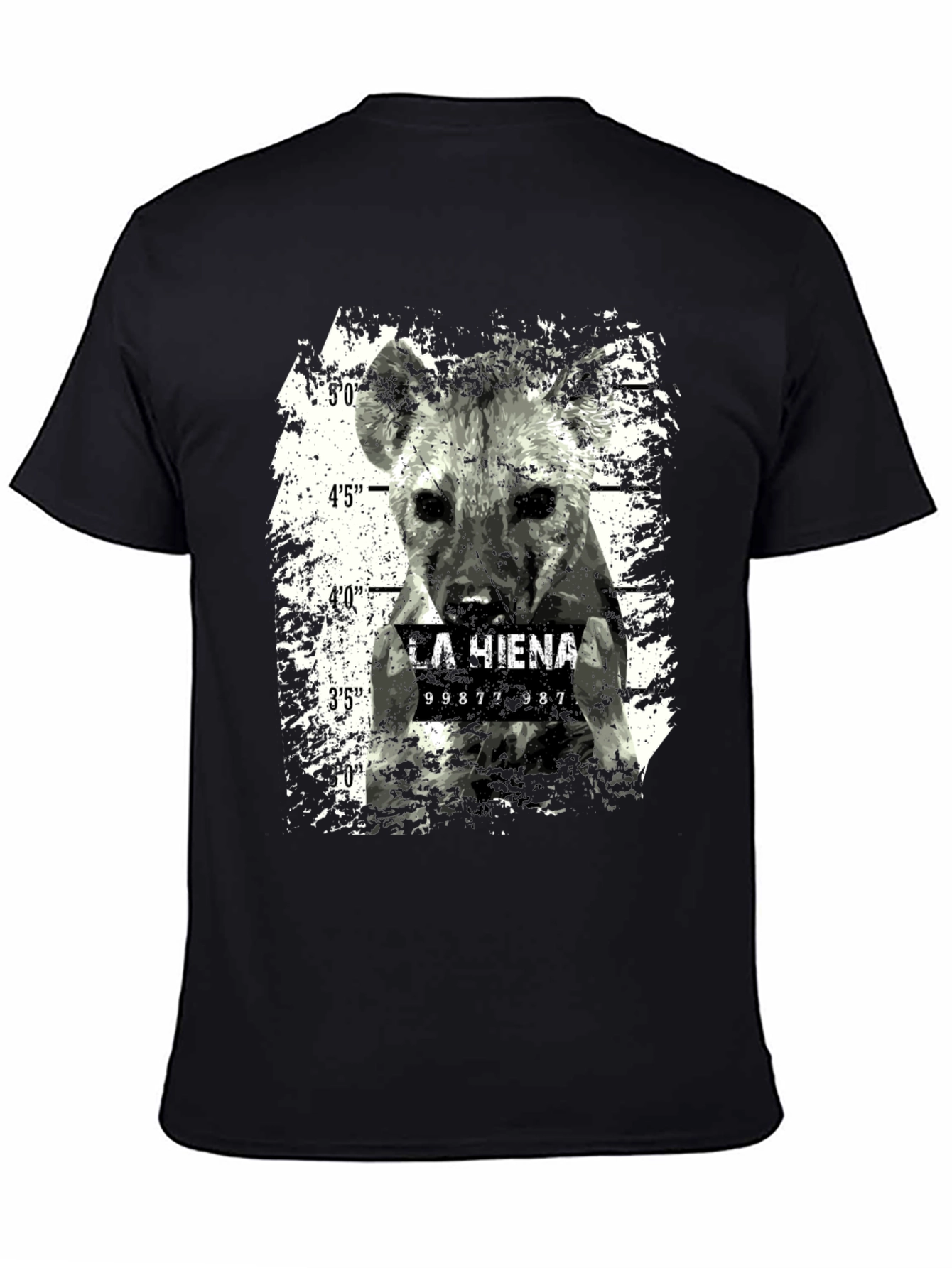 Hyena Mugshot Graphic Tee - Cool Animal Print