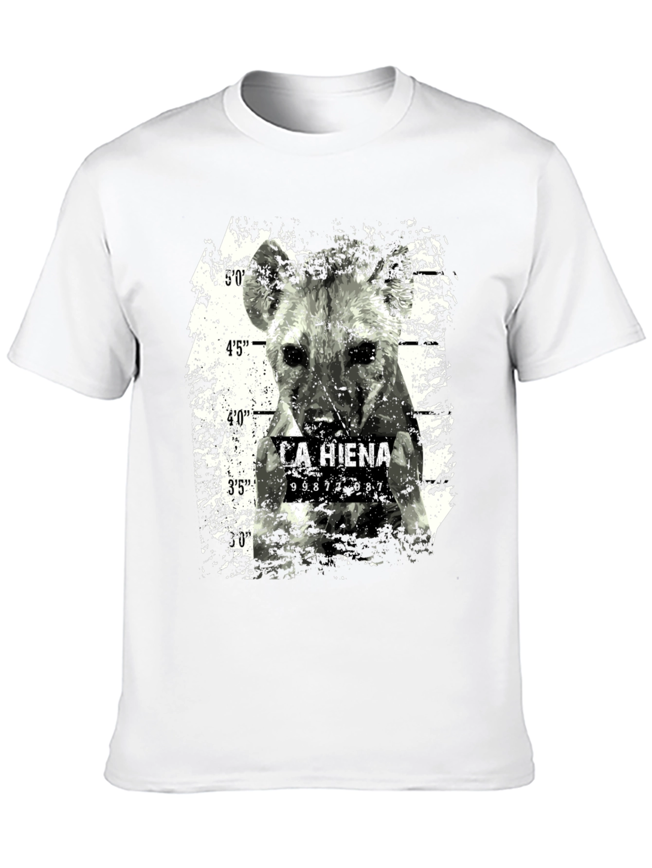 Hyena Mugshot Graphic Tee - Cool Animal Print