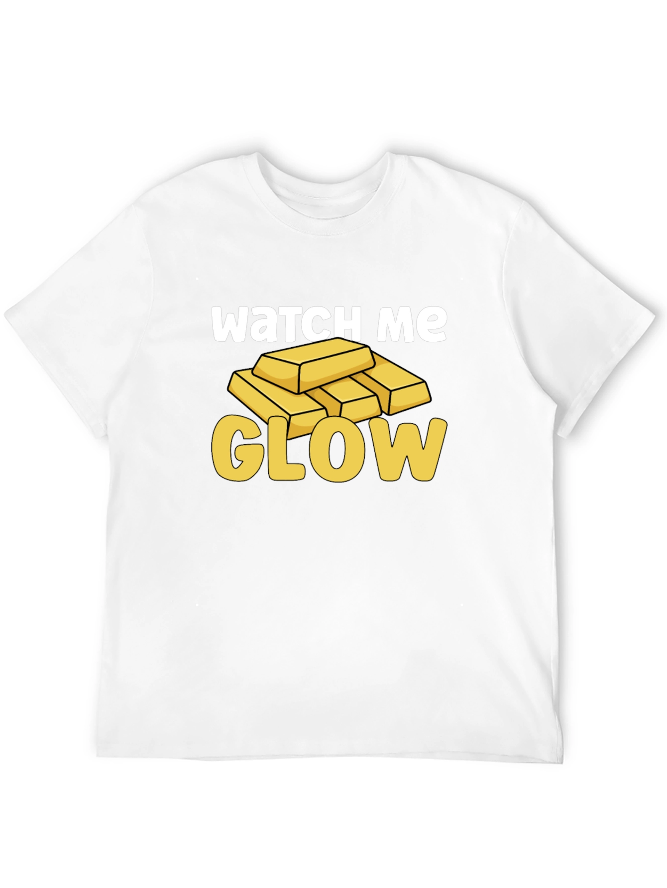 Watch Me Glow Gold Bar Graphic Tee - Mens