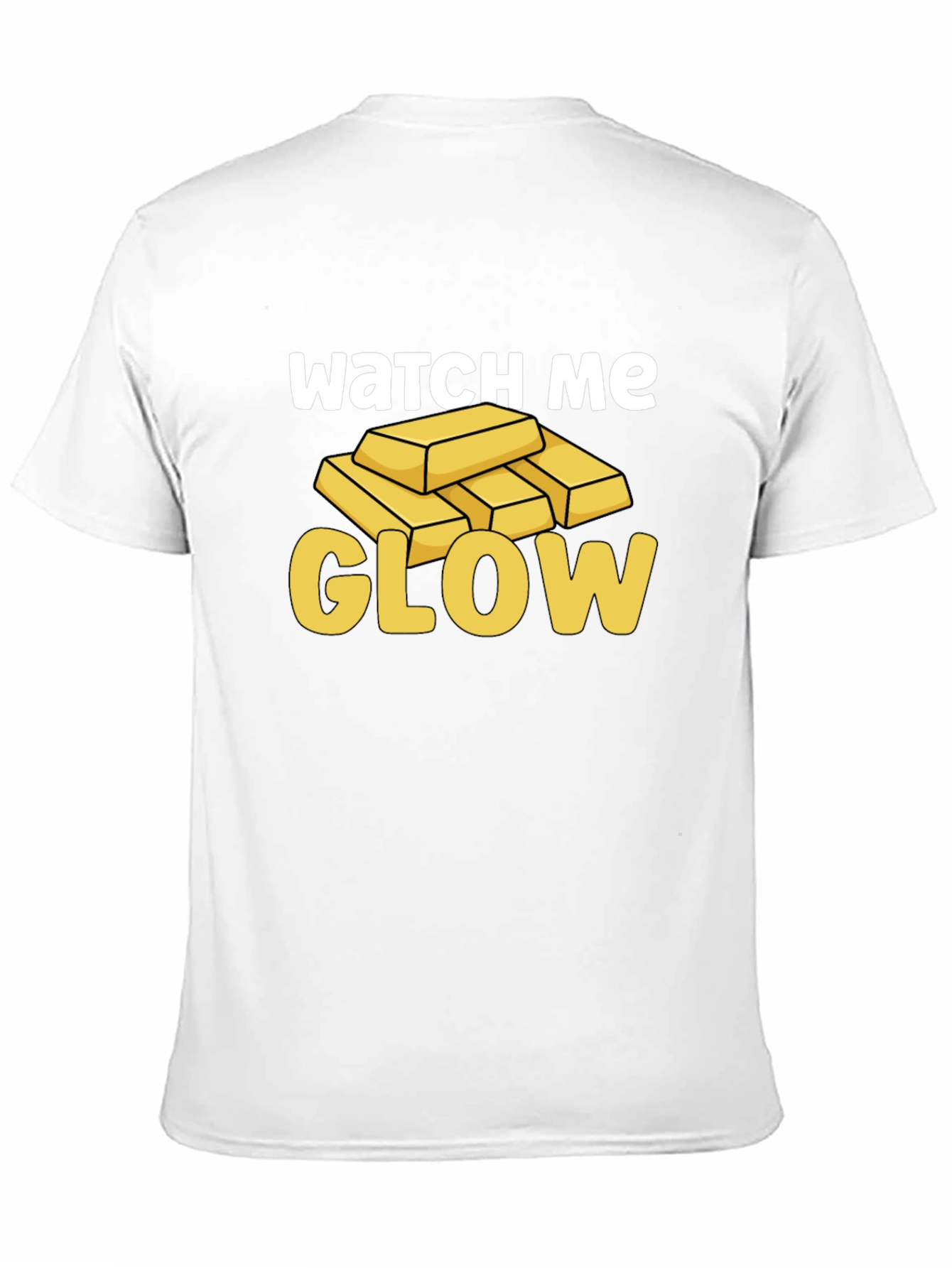 Watch Me Glow Gold Bar Graphic Tee - Mens