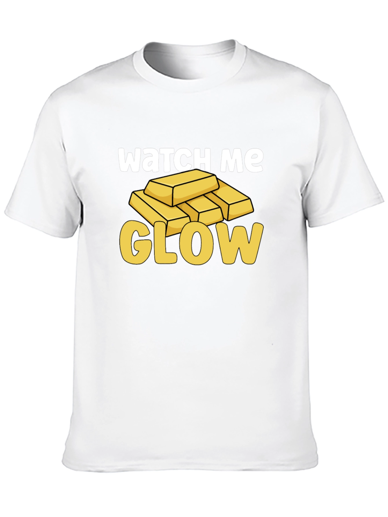 Watch Me Glow Gold Bar Graphic Tee - Mens