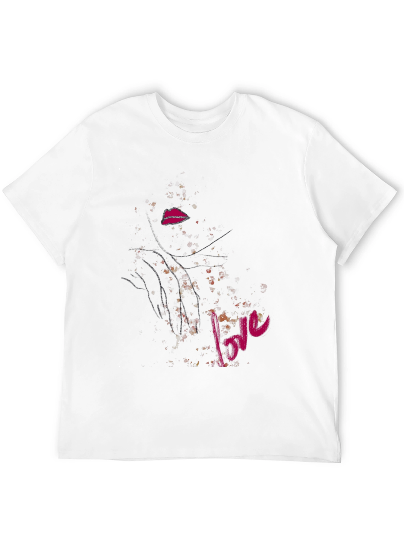 Love Lips Graphic Tee - Stylish Black Cotton T-Shirt