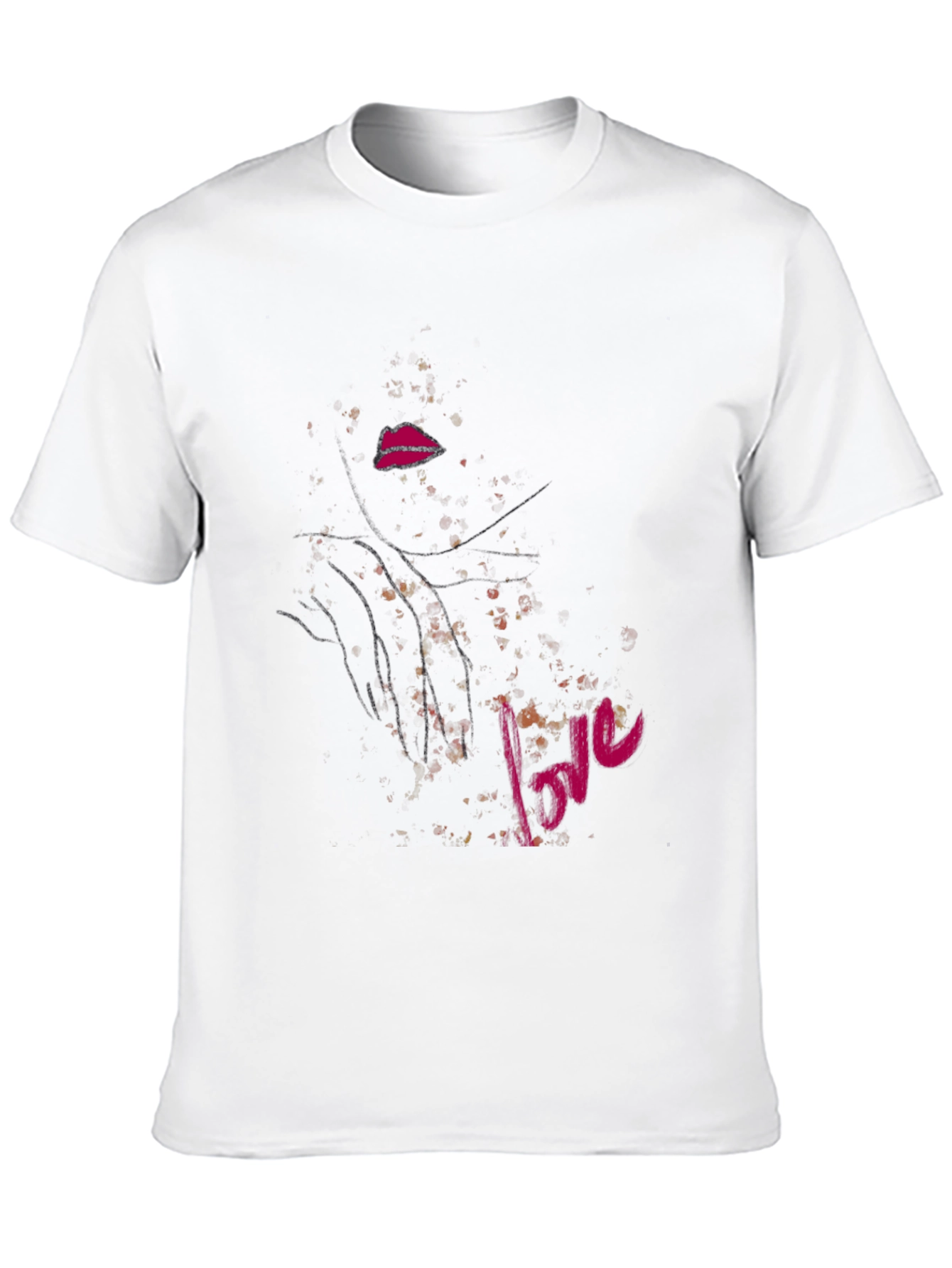 Love Lips Graphic Tee - Stylish Black Cotton T-Shirt