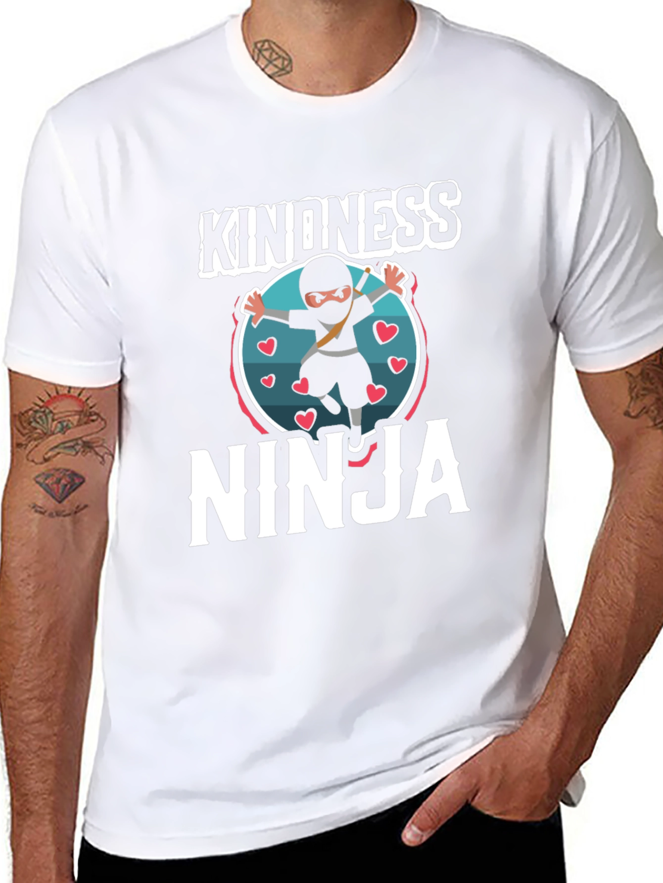 Kindness Ninja T-Shirt -  Comfortable Crew Neck Tee