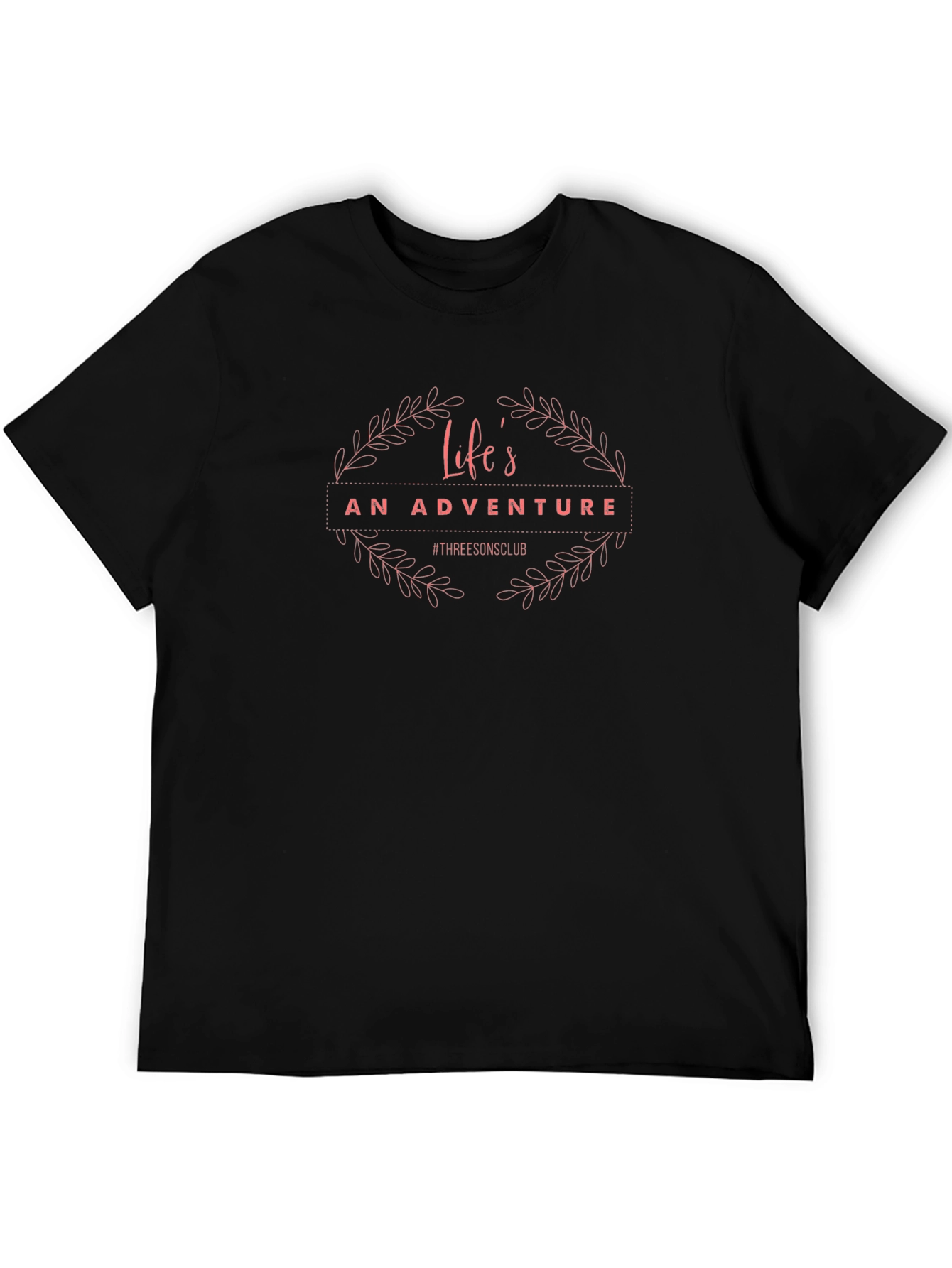 Lifes An Adventure Black T-Shirt