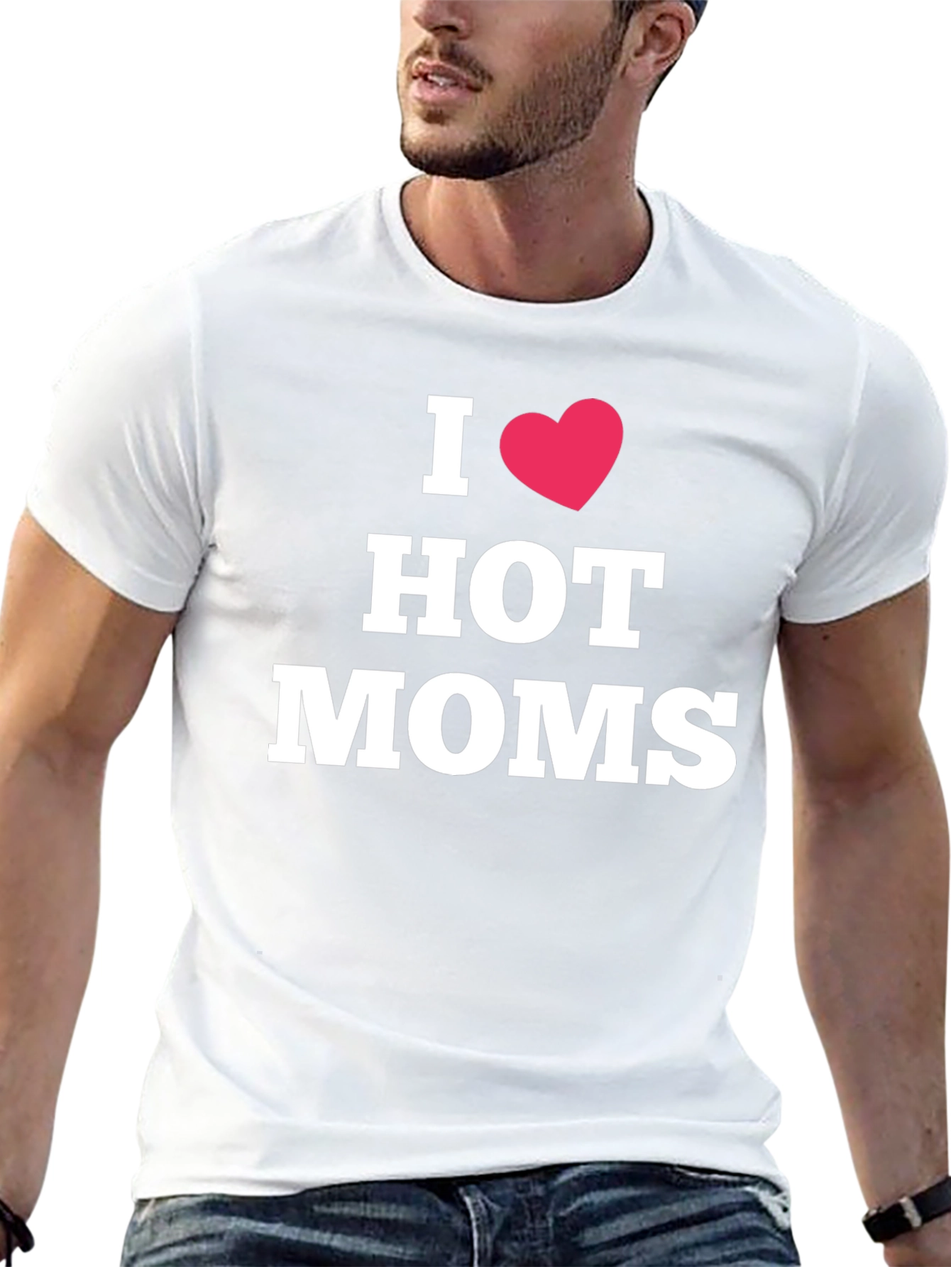 I Heart Hot Moms T-Shirt - Funny Novelty Tee