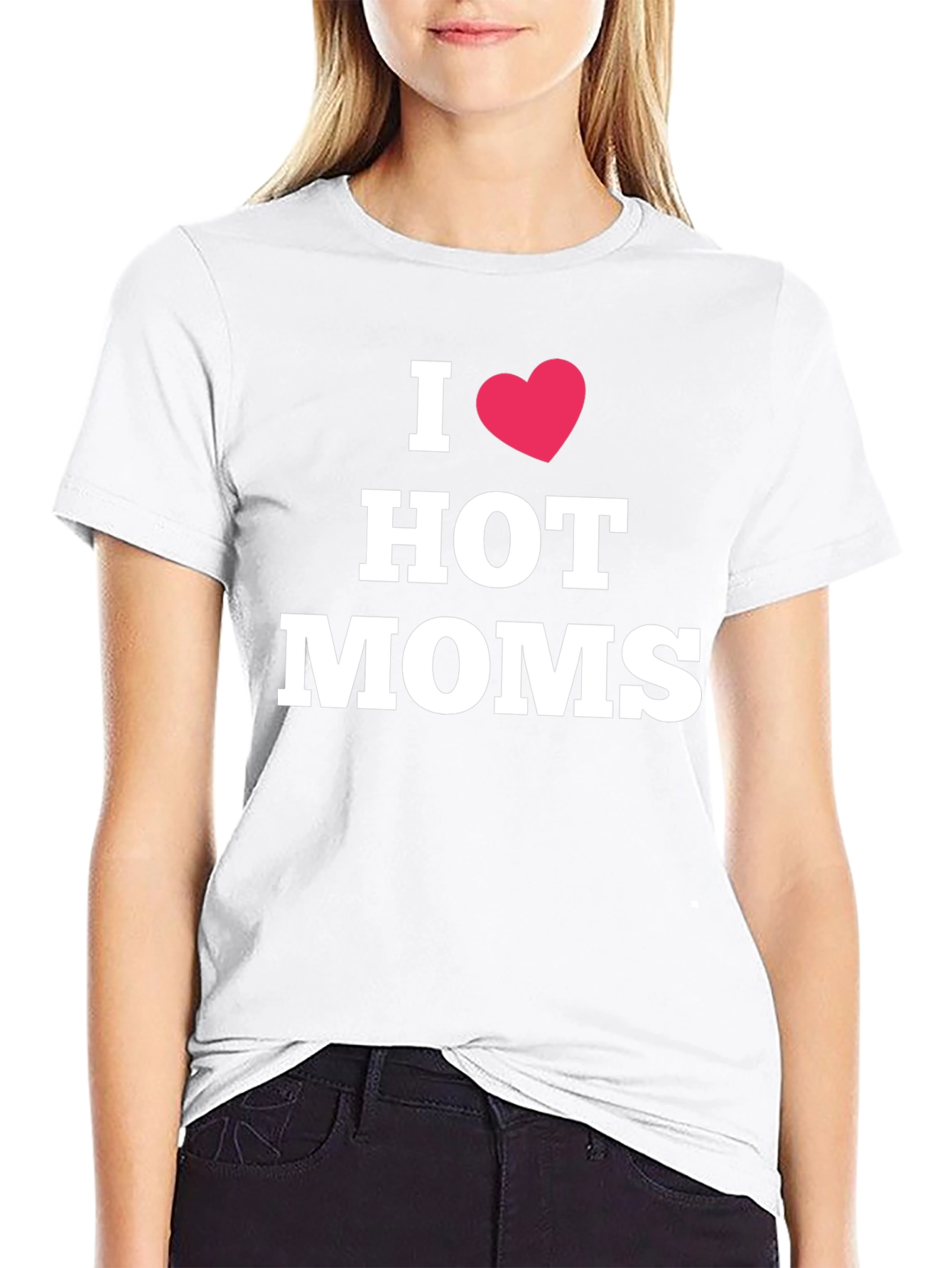 I Heart Hot Moms T-Shirt - Funny Novelty Tee