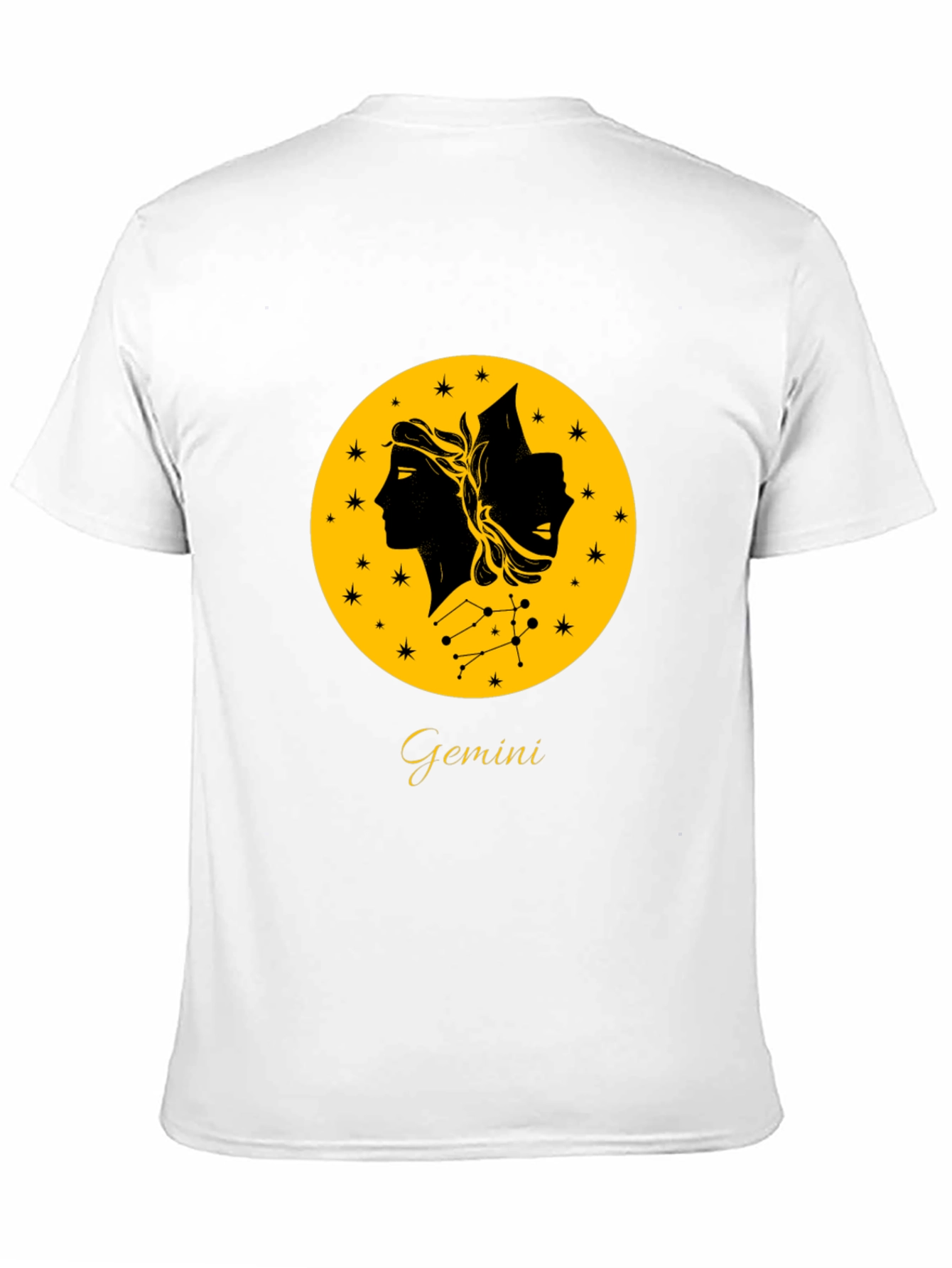 Gemini Zodiac T-Shirt - Black Graphic Tee