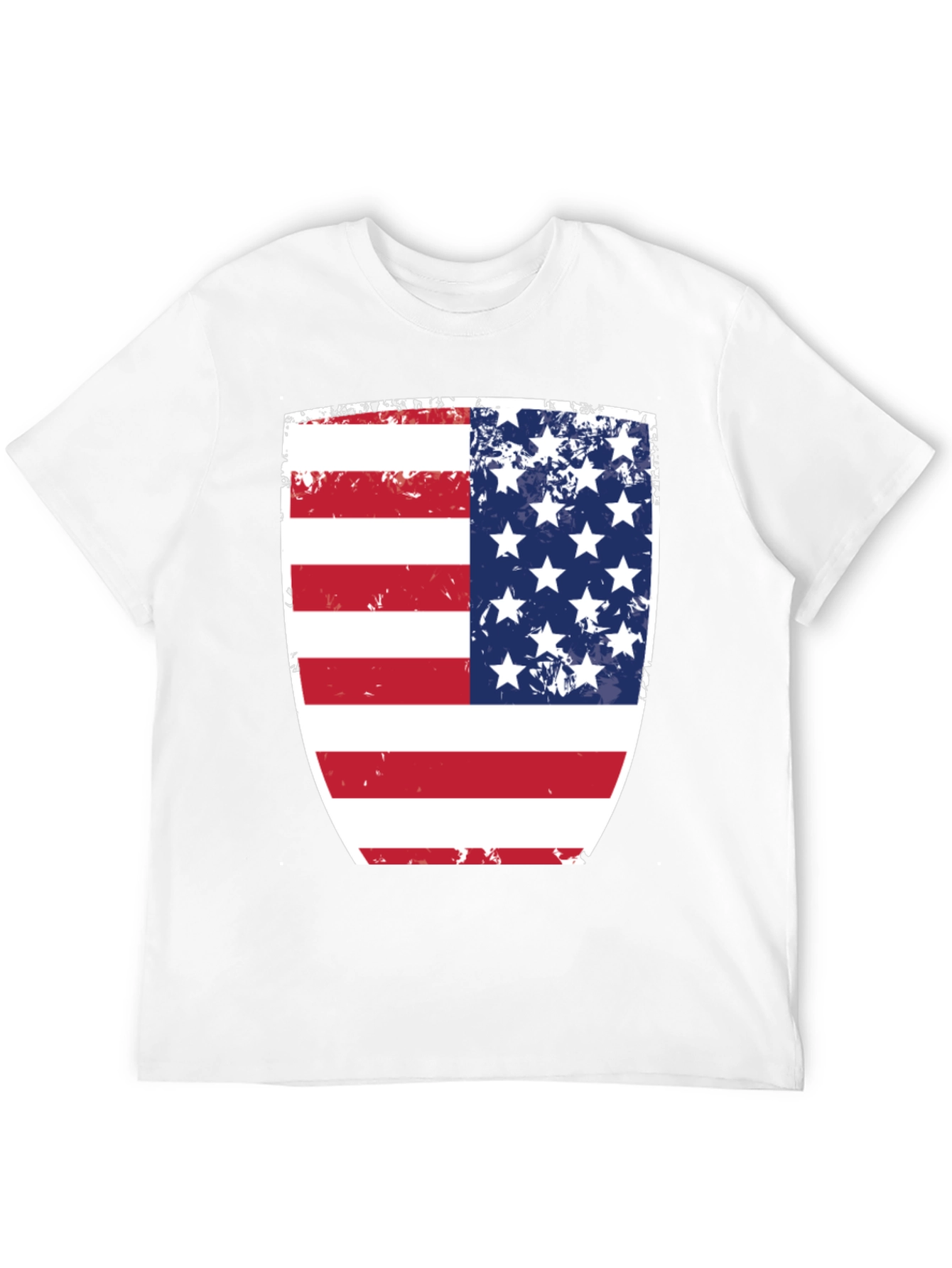 USA Flag Shield Graphic Black T-Shirt
