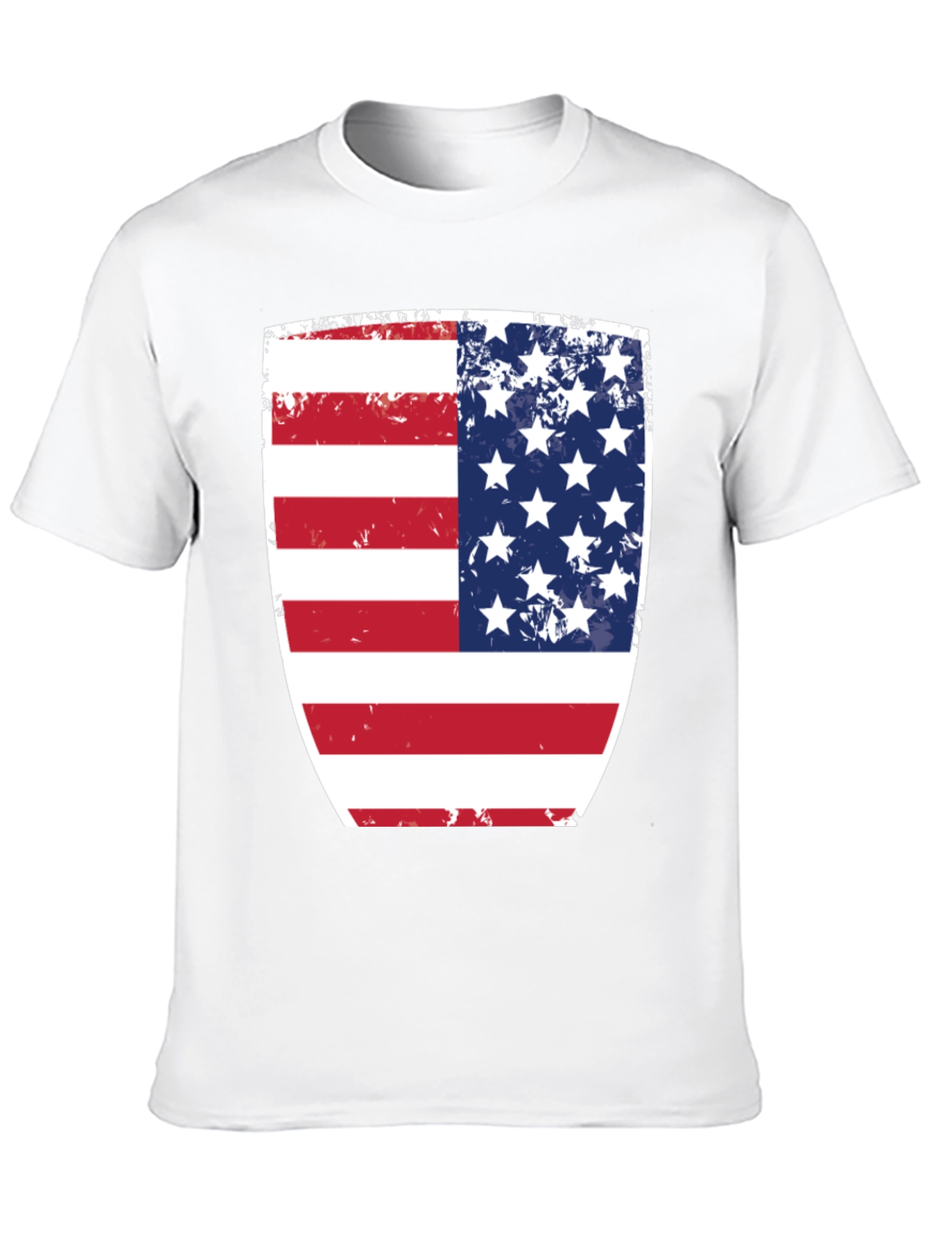 USA Flag Shield Graphic Black T-Shirt