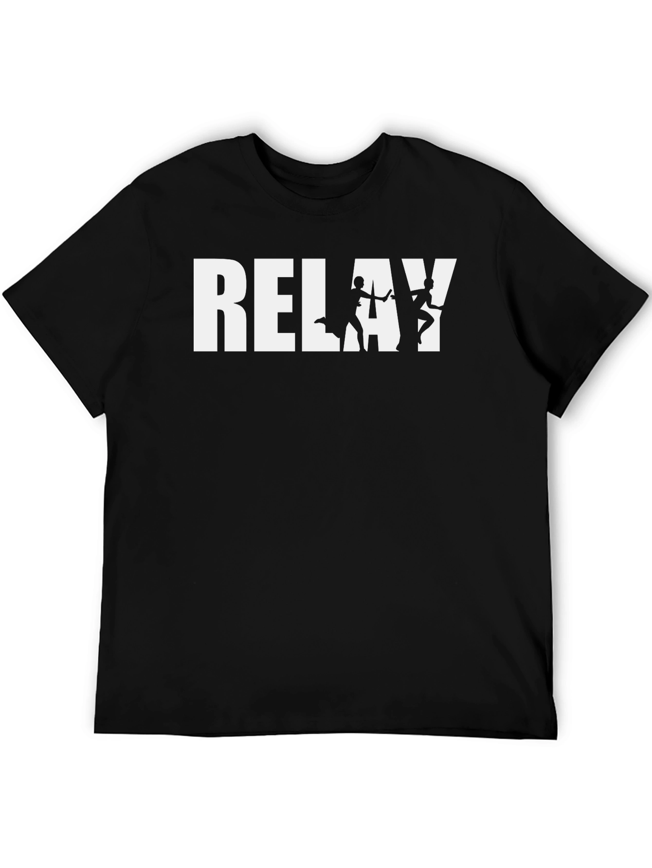 Relay Team Graphic Tee - Black Cotton T-Shirt