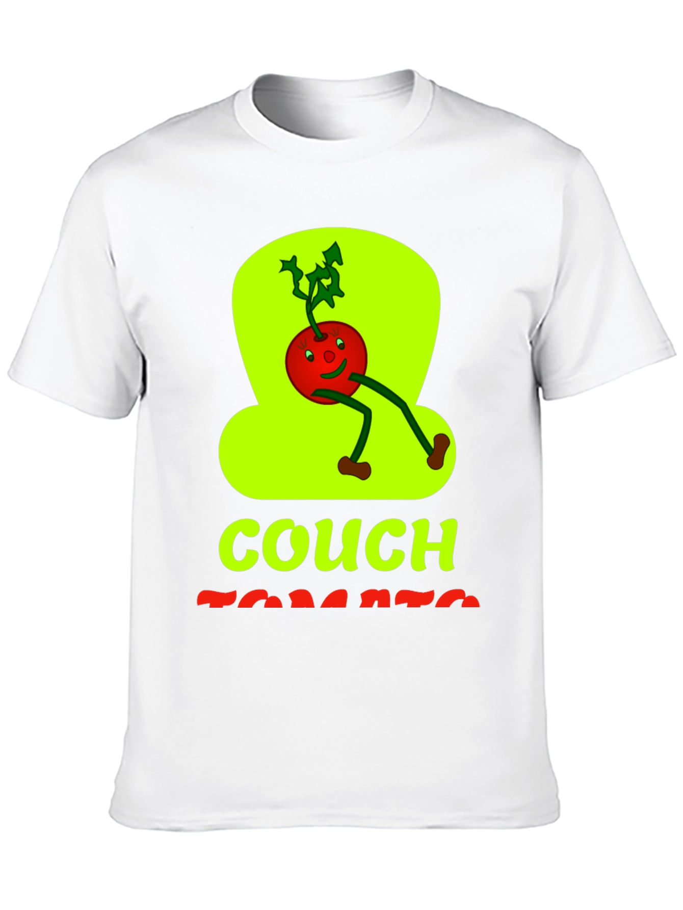 Couch Tomato Graphic Tee - Black Cotton Casual Wear