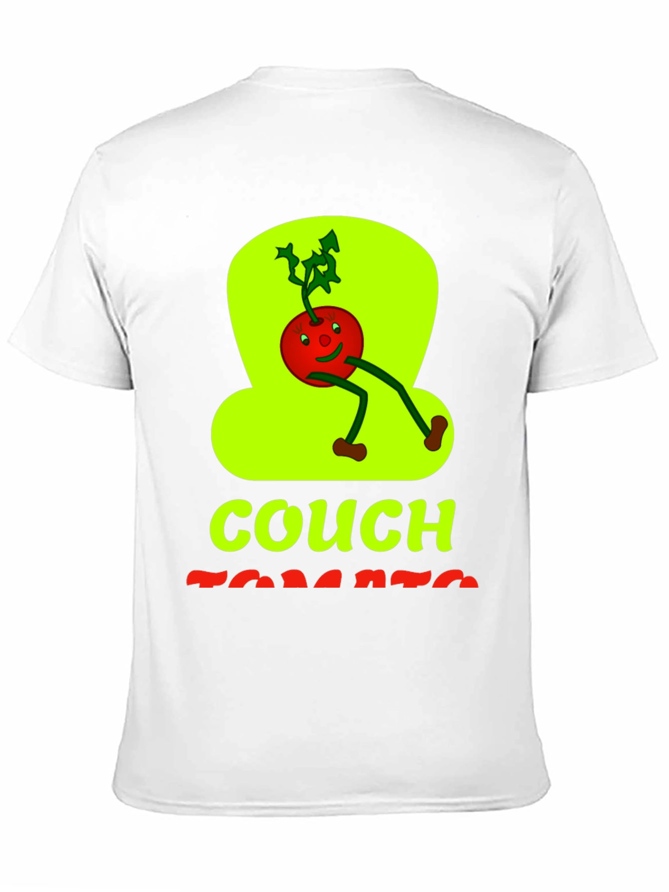Couch Tomato Graphic Tee - Black Cotton Casual Wear