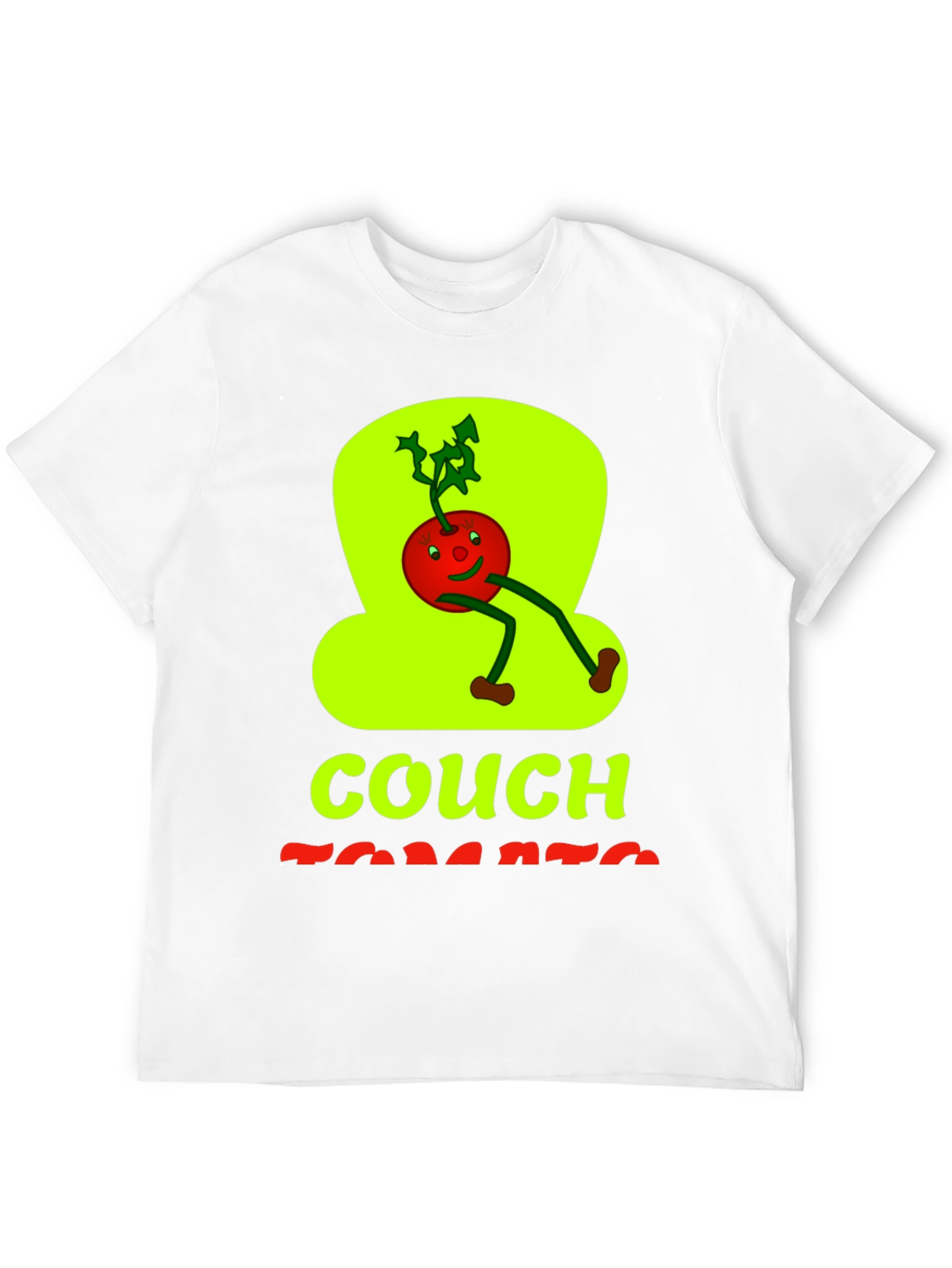 Couch Tomato Graphic Tee - Black Cotton Casual Wear